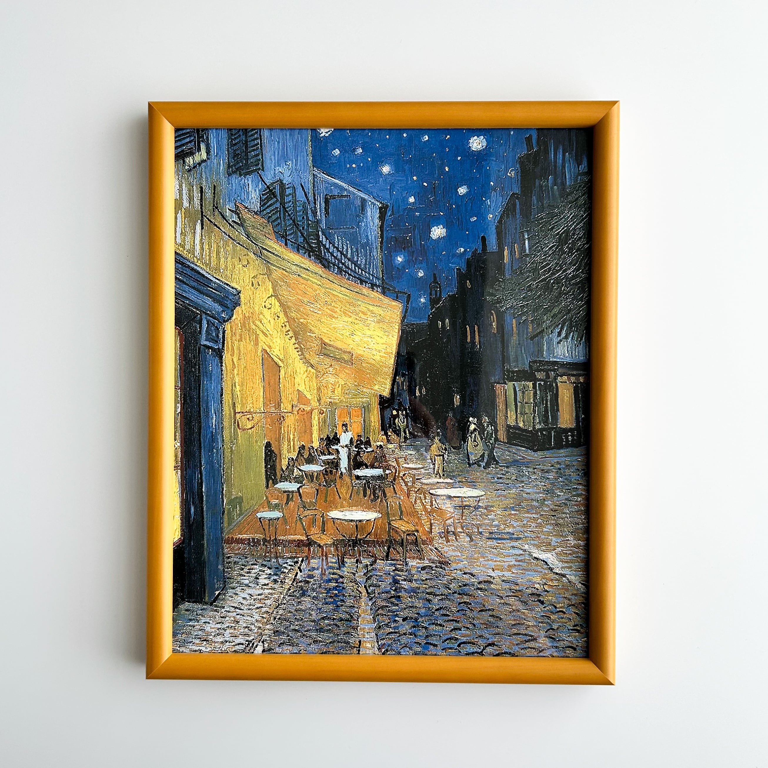 ゴッホ フレーム付きポスター 夜のカフェテラス （八つ切サイズ