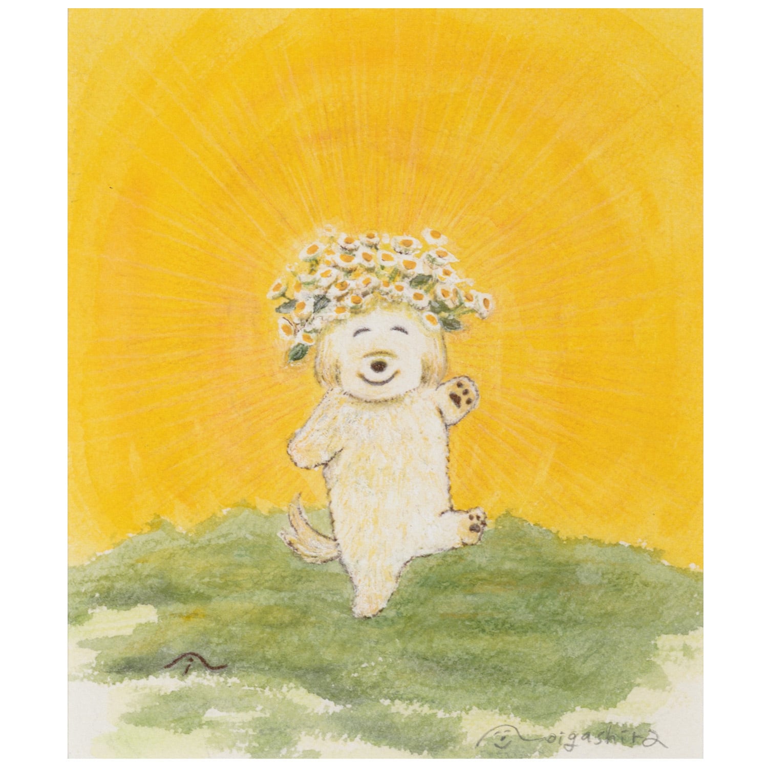 受注販売・6月のお届け】複製原画A-2 「犬たちの詩 表紙絵」額装無し