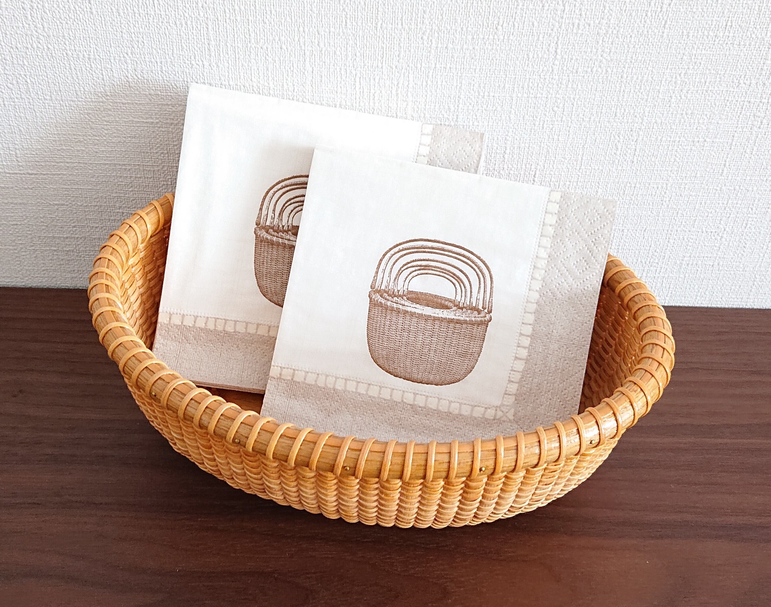 ミニナンタケットバスケット（人工象牙）1インチ ラタン インテリア