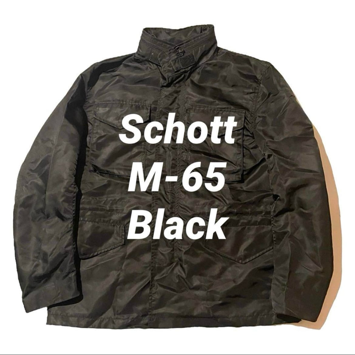 激レア Schott ショット M-65 ナイロン製 フィールドジャケット USA(黒