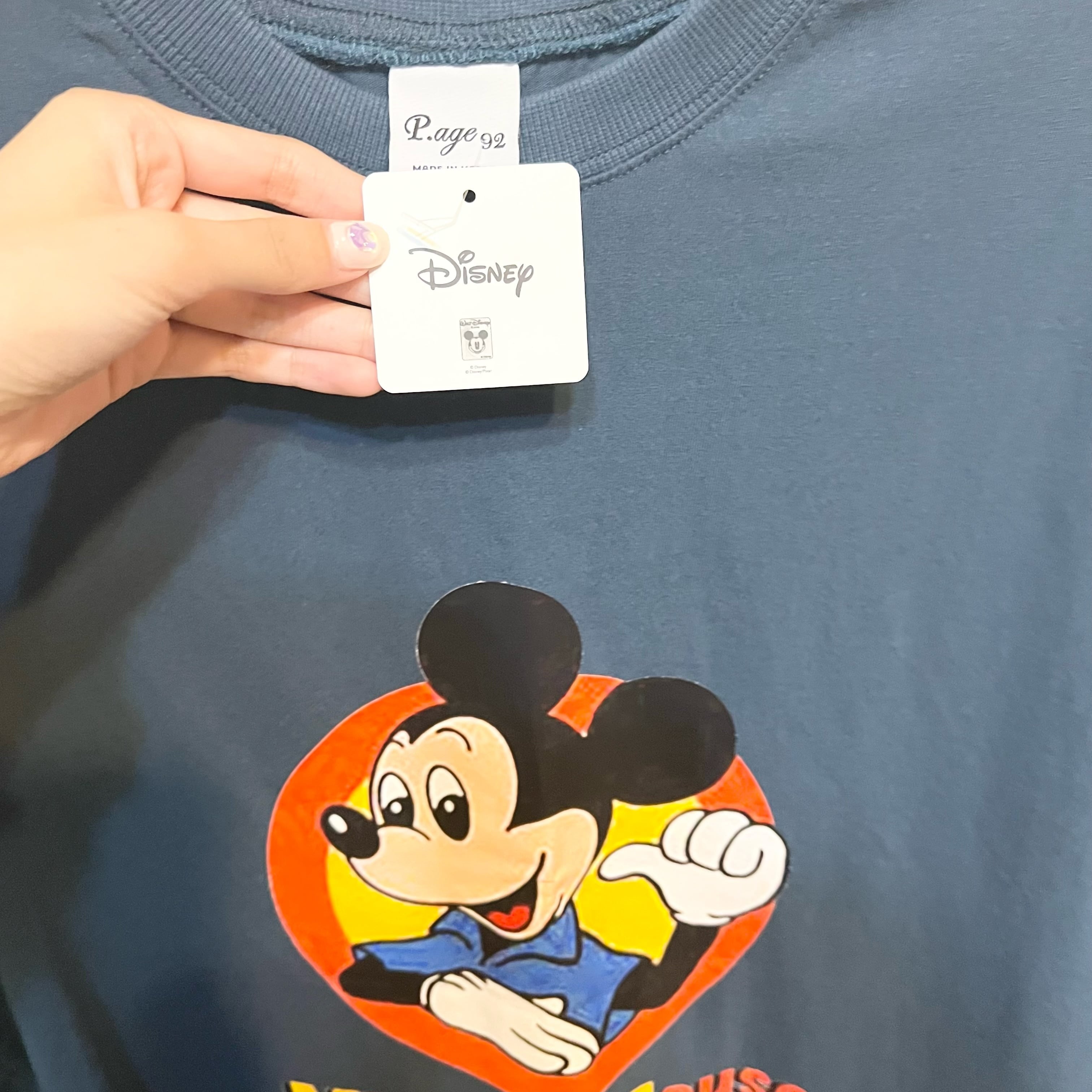 レトロミッキープリントロングTシャツ ミッキーマウス 冬服 秋服