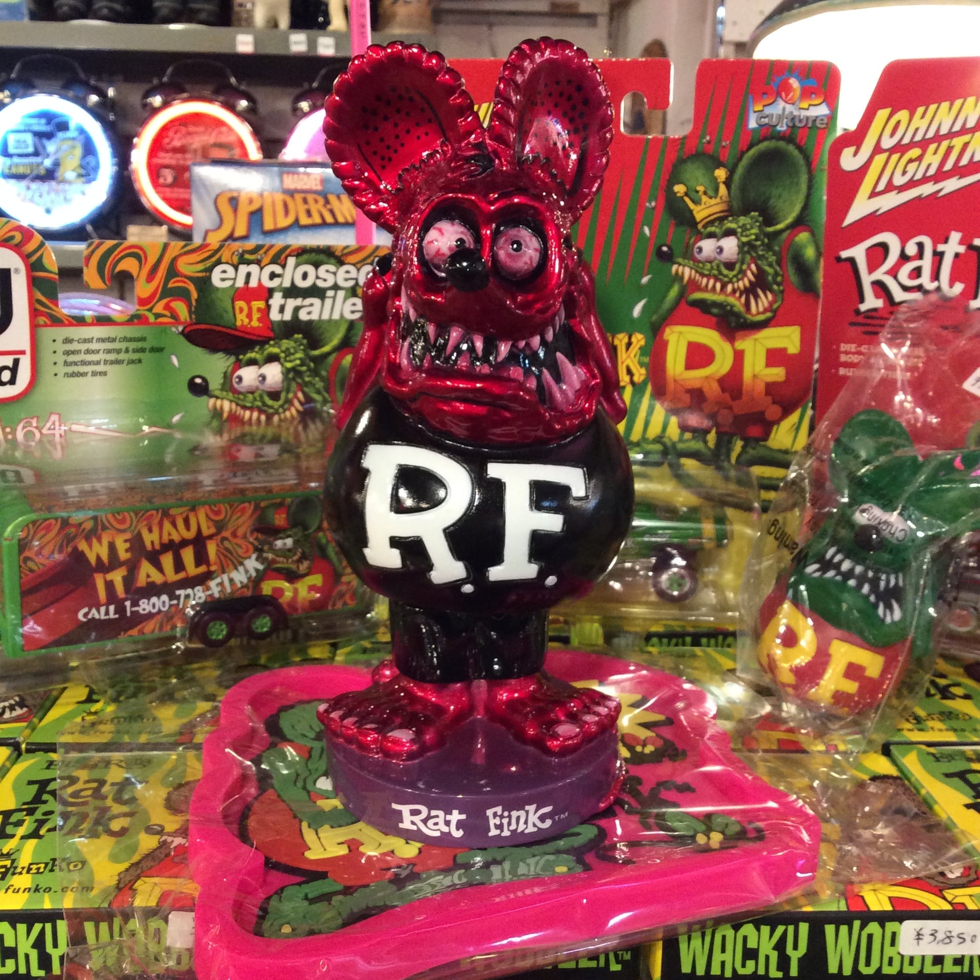 B087】ラットフィンク ボビングヘッド メタリックRED 【RAT FINK
