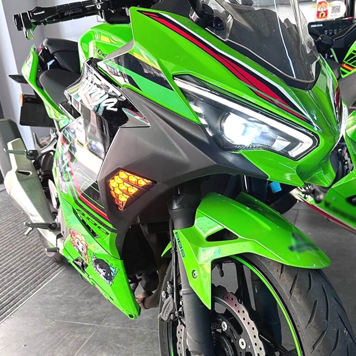 カスタム ヘッドライト NINJA250 ZX-6R ニンジャ250 イカリング