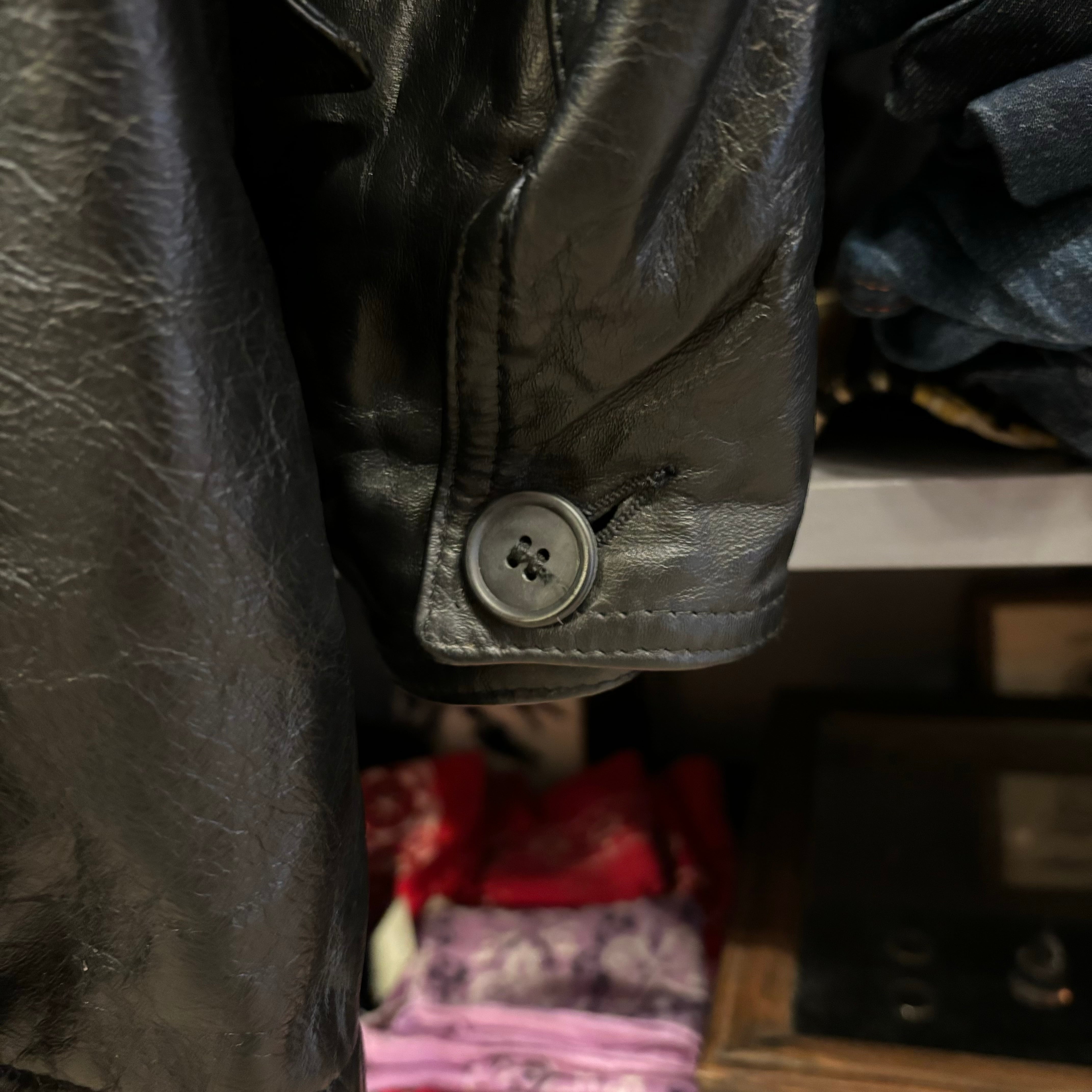 90s ARMANI JEANS Leather Jacket | VOSTOK