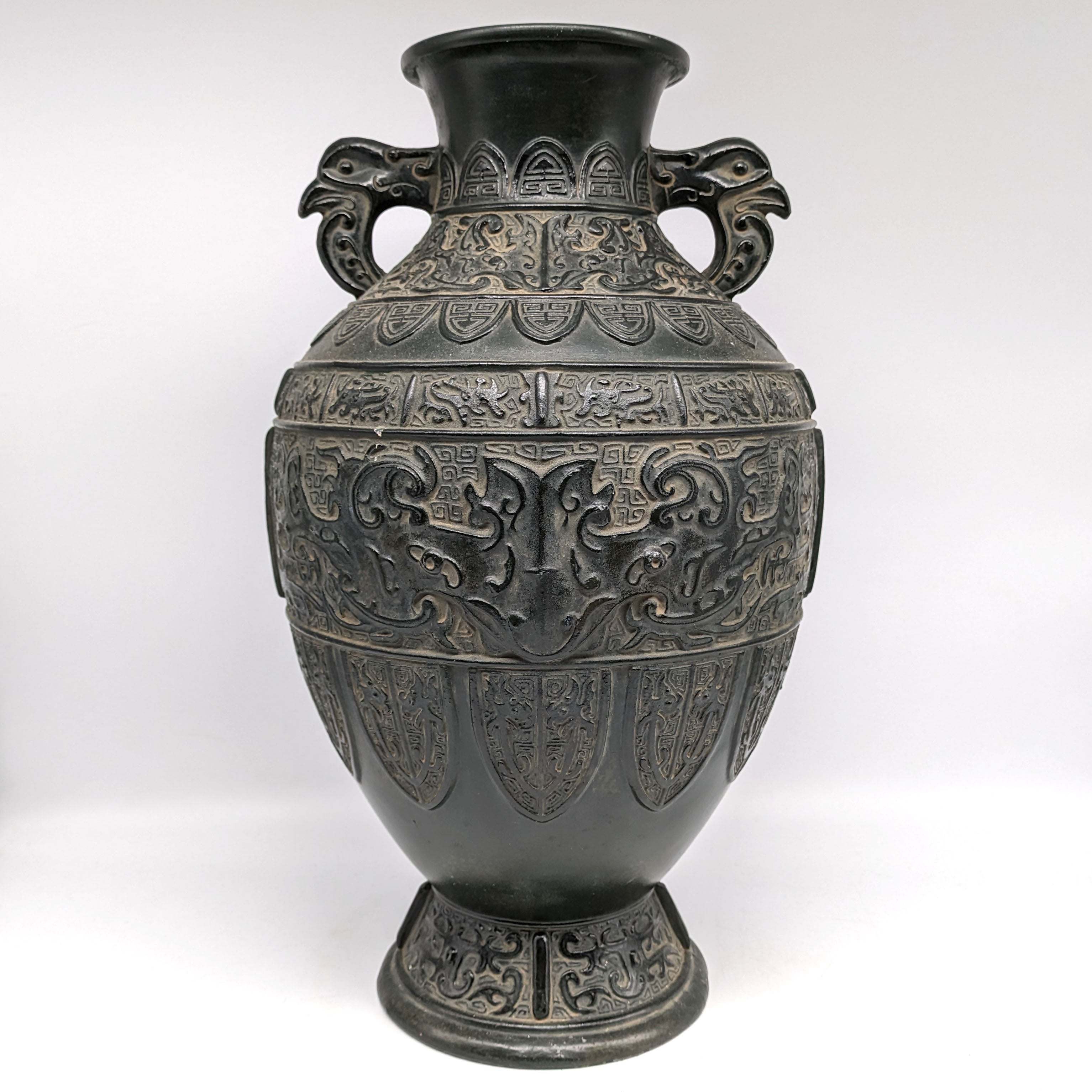 中国古美術 旧蔵珍品 明代正徳 墨地緑彩鳳紋 蟋蟀壺 陶磁器 置物 文房賞物