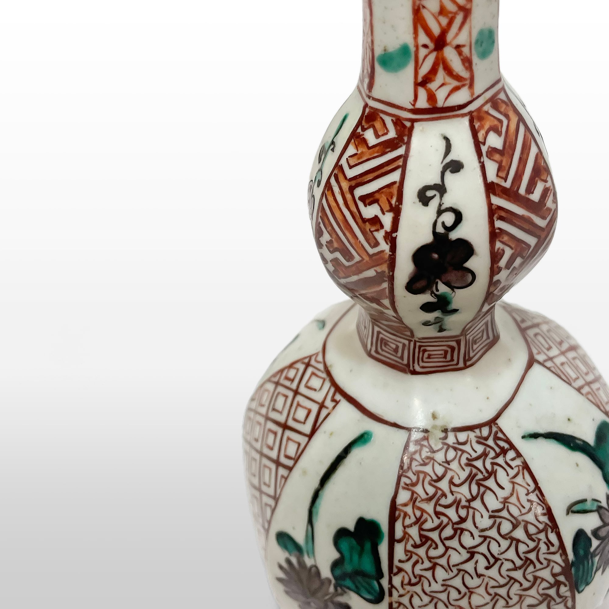 古九谷色絵花紋瓢徳利 | 賢祥堂美術 本店-WEBSHOP