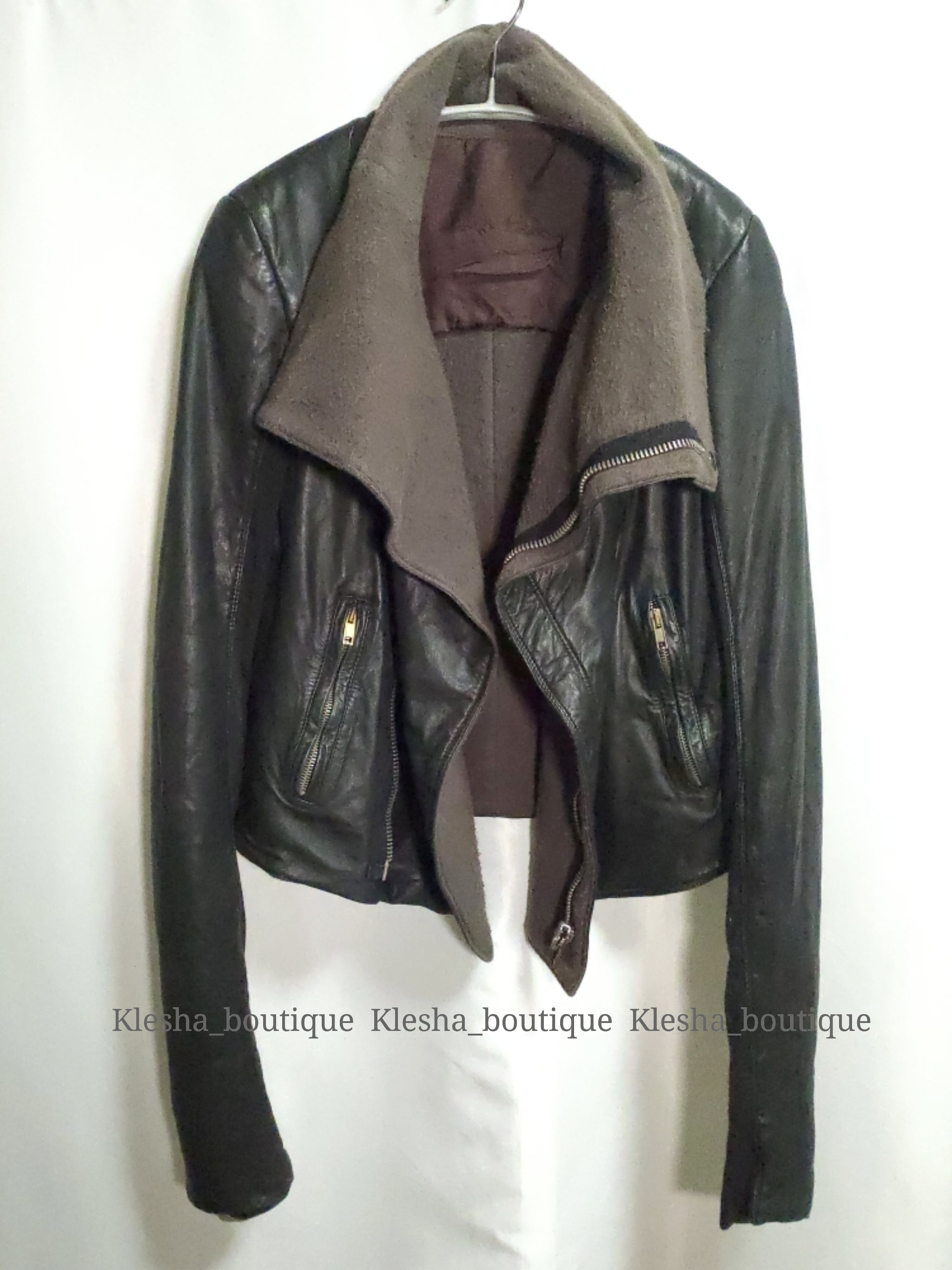 Rick Owens ドレープレザージャケット ライダース リックオウエンス