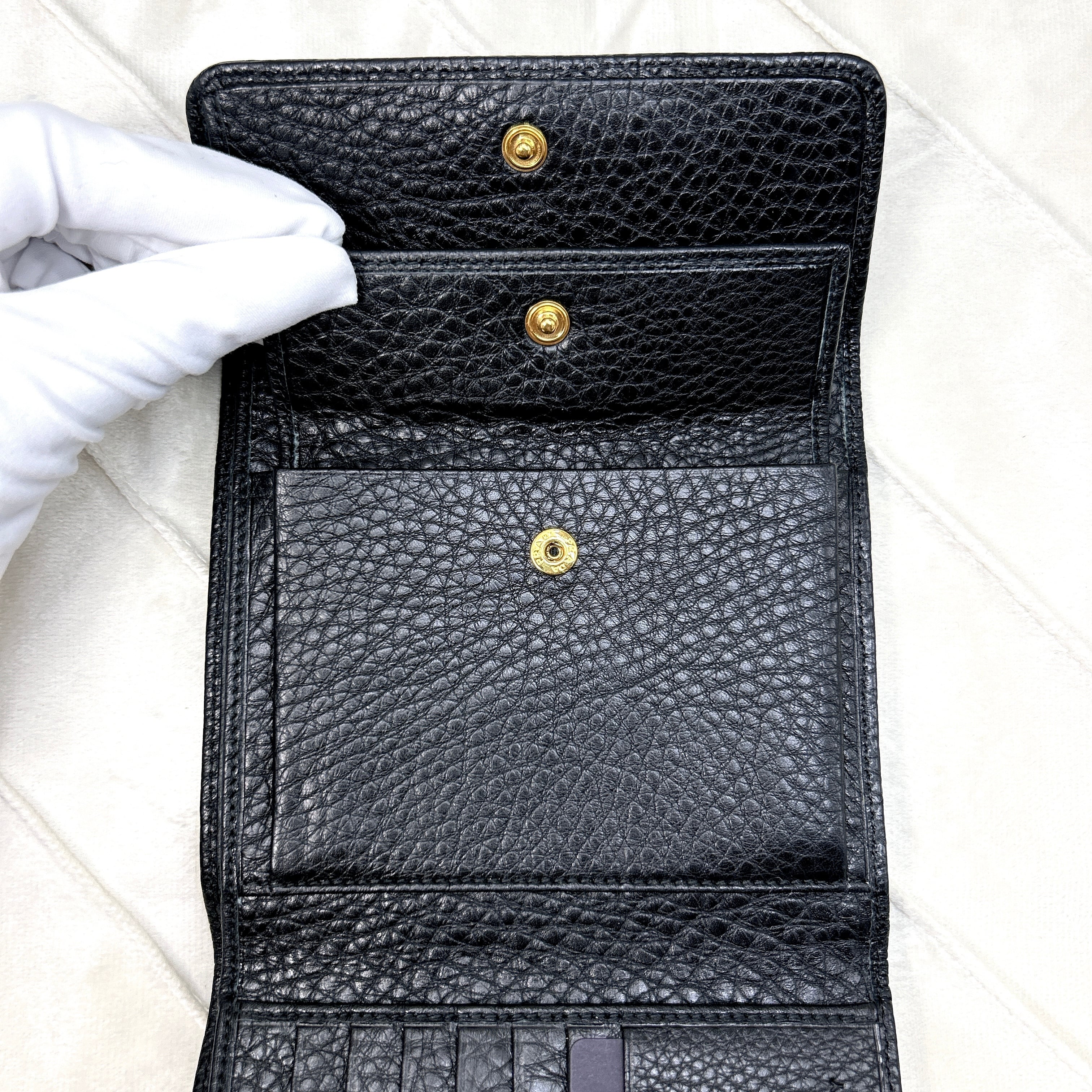 プラダ 財布 三つ折り ヴィッテロダイノレザー 【付属品完備※未使用に