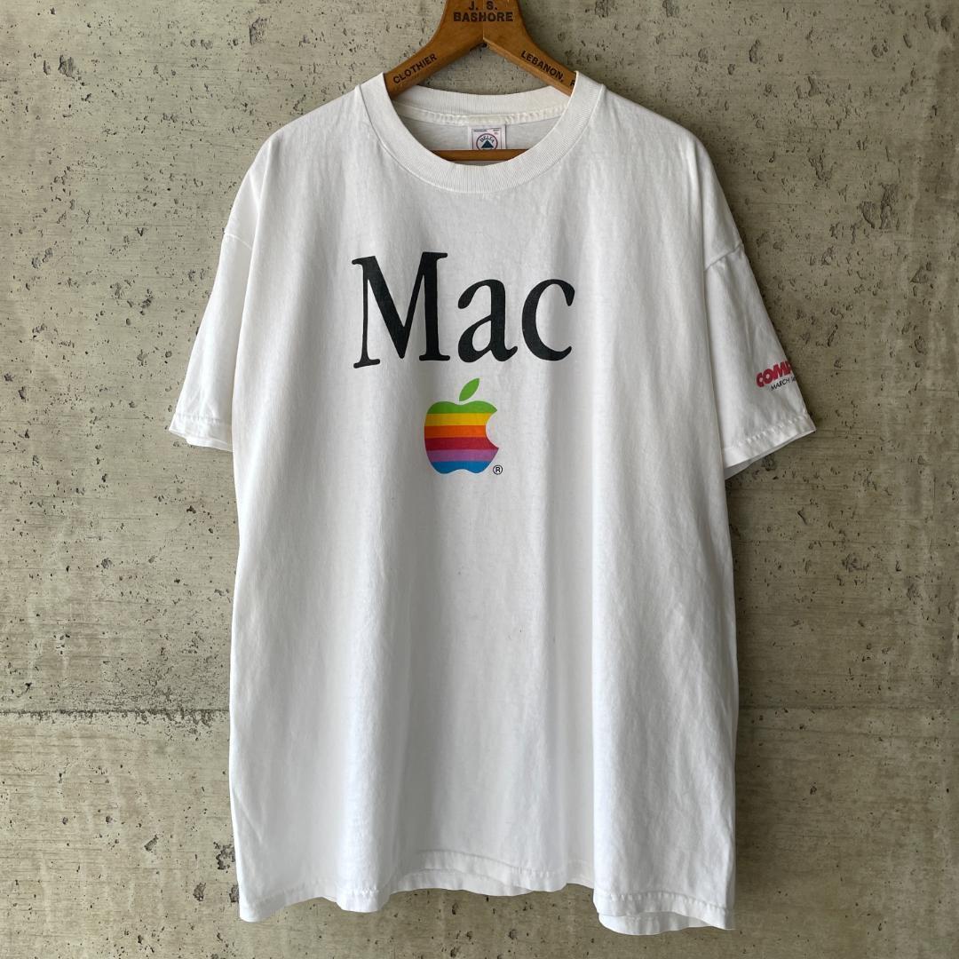 Tシャツ 90s Apple アップル Mac Back 企業 レインボー | ビンテージ