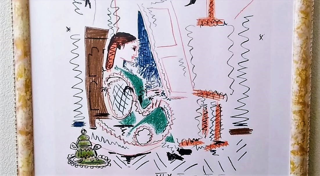 644 パブロ ピカソポスター Latelier a Cannes 抽象画 パブロ・ピカソ