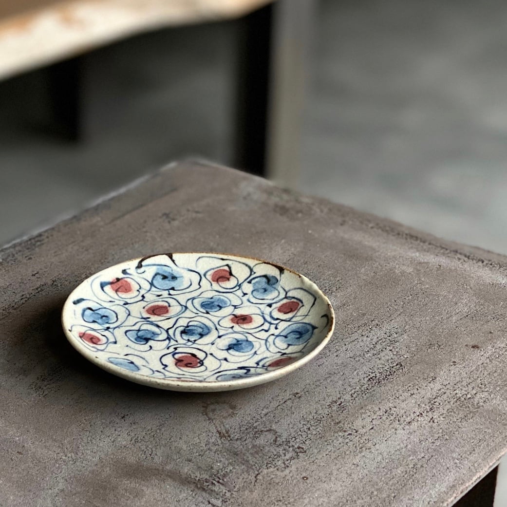 雲泉窯染付変形皿2枚