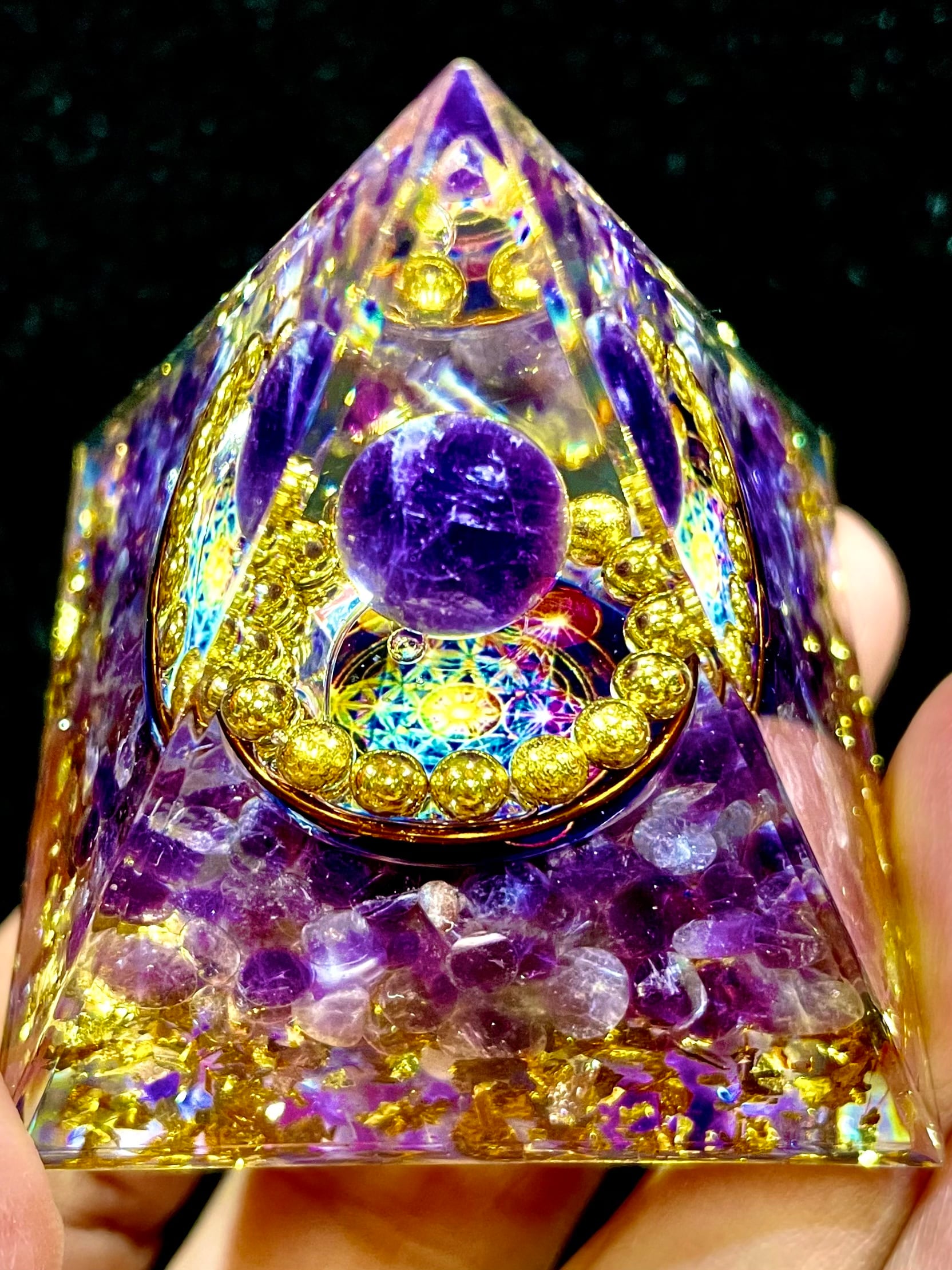 癒しのオルゴナイト❤️ミルキークンツァイト＋ロードナイトのハート型