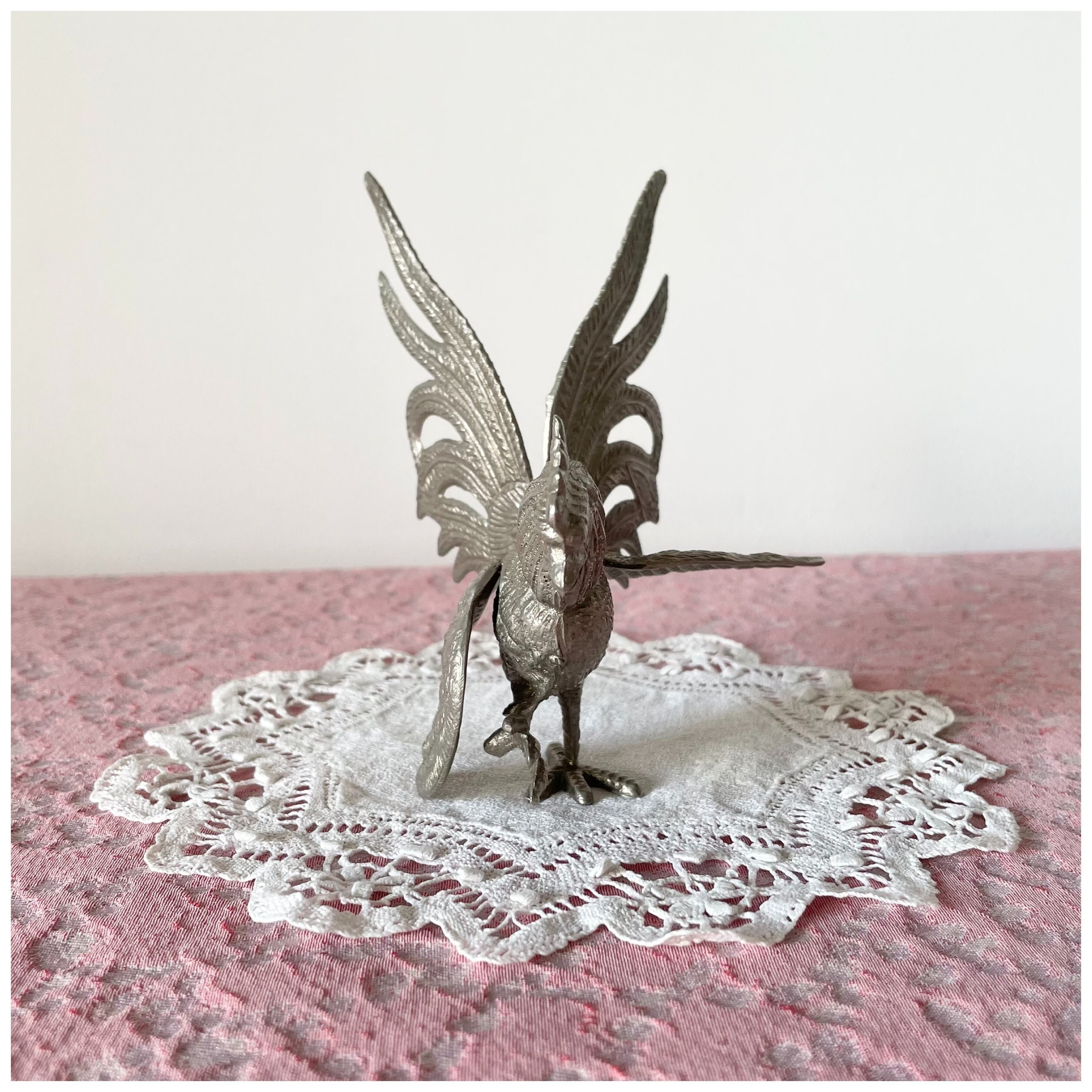 VINTAGE アンティーク フランスニワトリ置物オブジェ