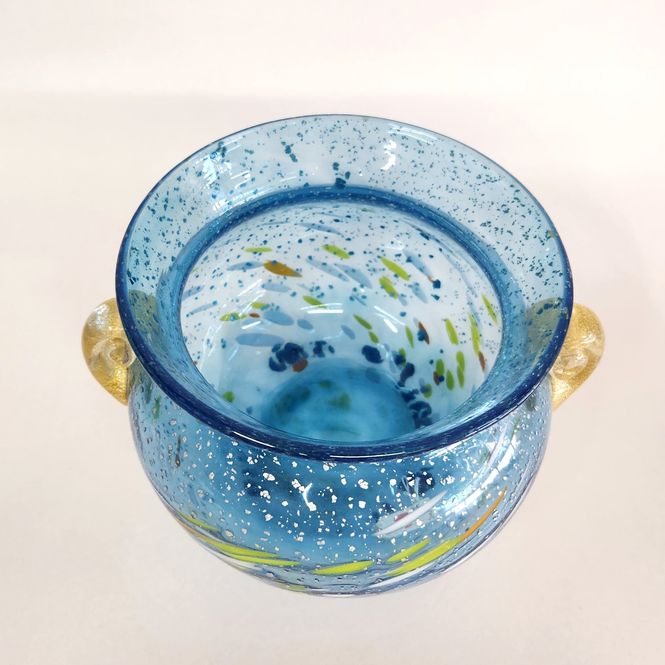 茶道具 ガラス水指 平水指 ベネチアグラス 茶道具 ガラス水指 平水指