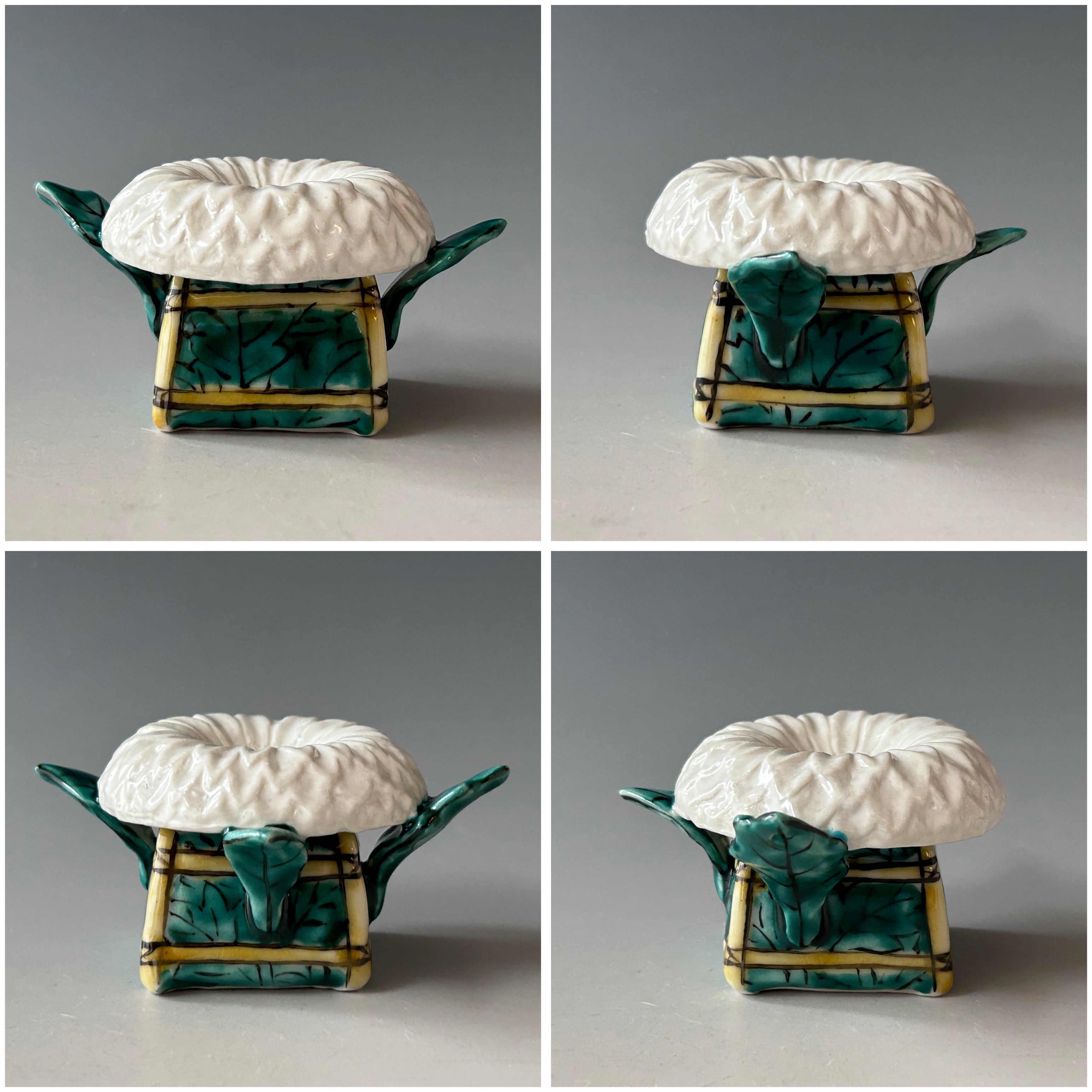 茶道具 色絵 菊華 蓋置 高野昭阿弥 共箱 秋 菊 京焼 棚 茶会 稽古 仁清