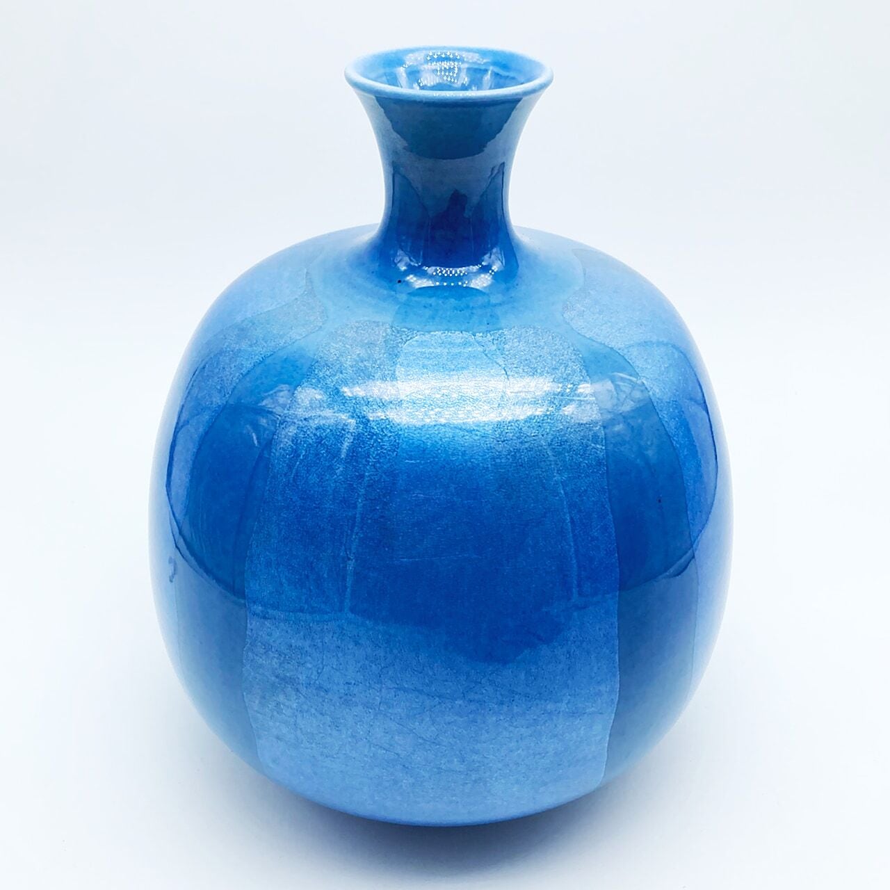 中田一於 淡青釉裏銀彩 香炉 管理N34 九谷焼 日本工芸会正会員 茶道具