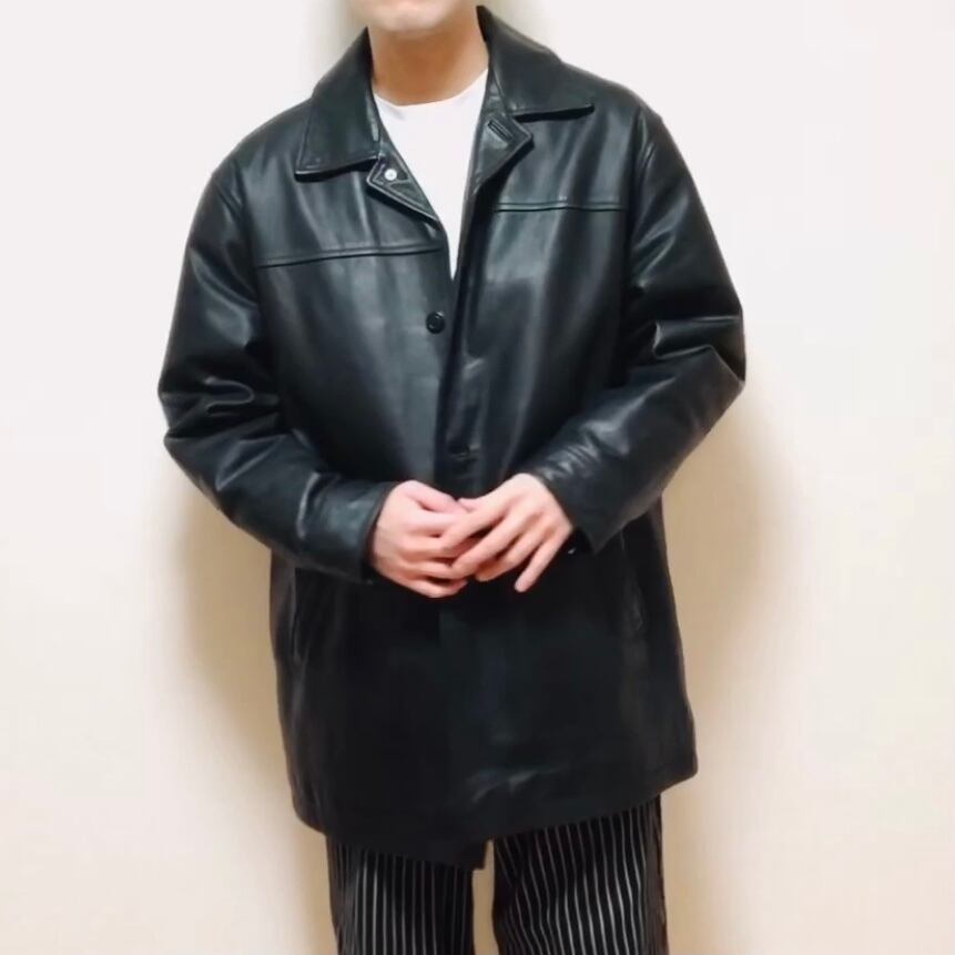 野村訓市着OLD GAP レザーカーコートXS キムタク