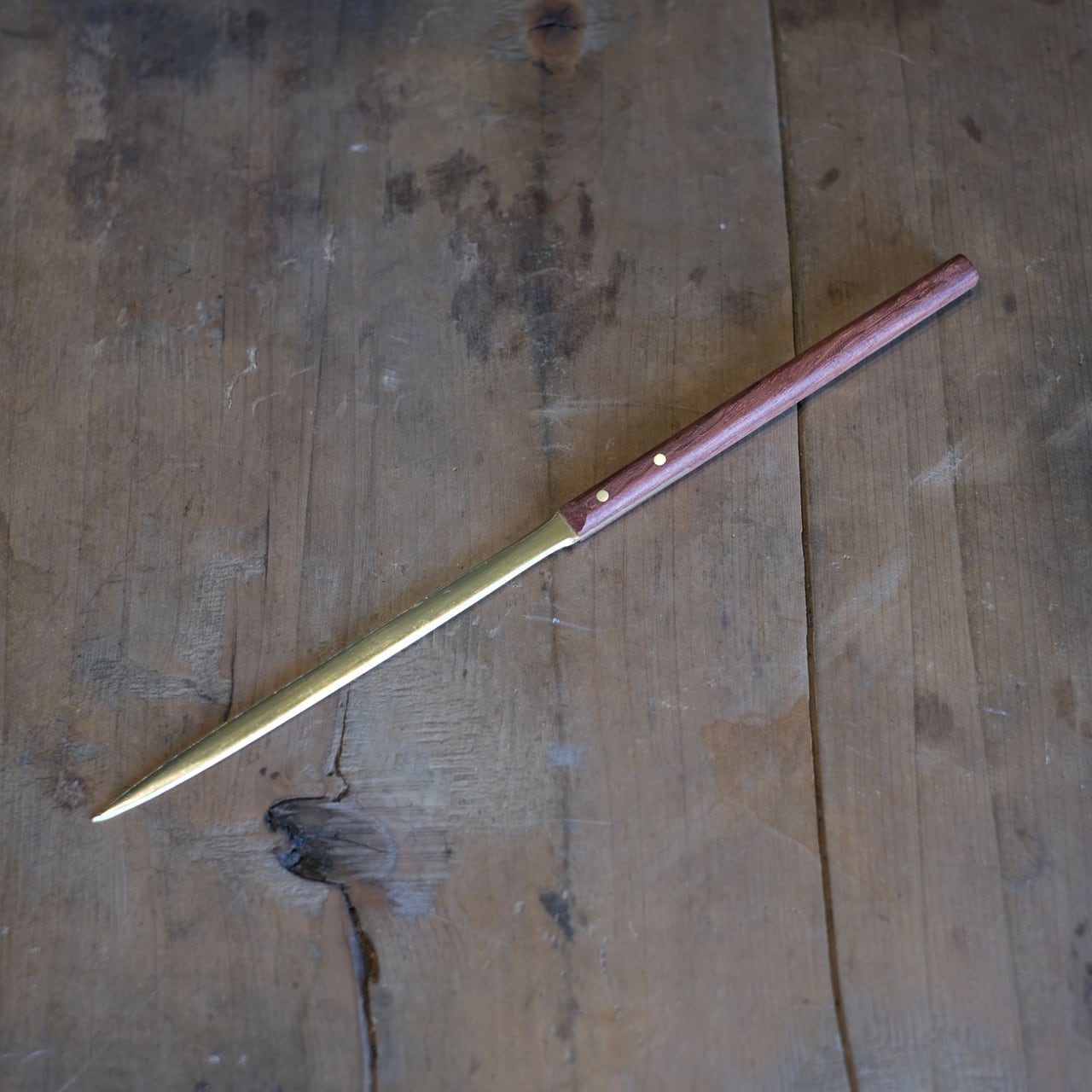 真鍮のペーパーナイフ（柄：黒檀／ビブンガ》Paper knife 黒／茶 | Lue