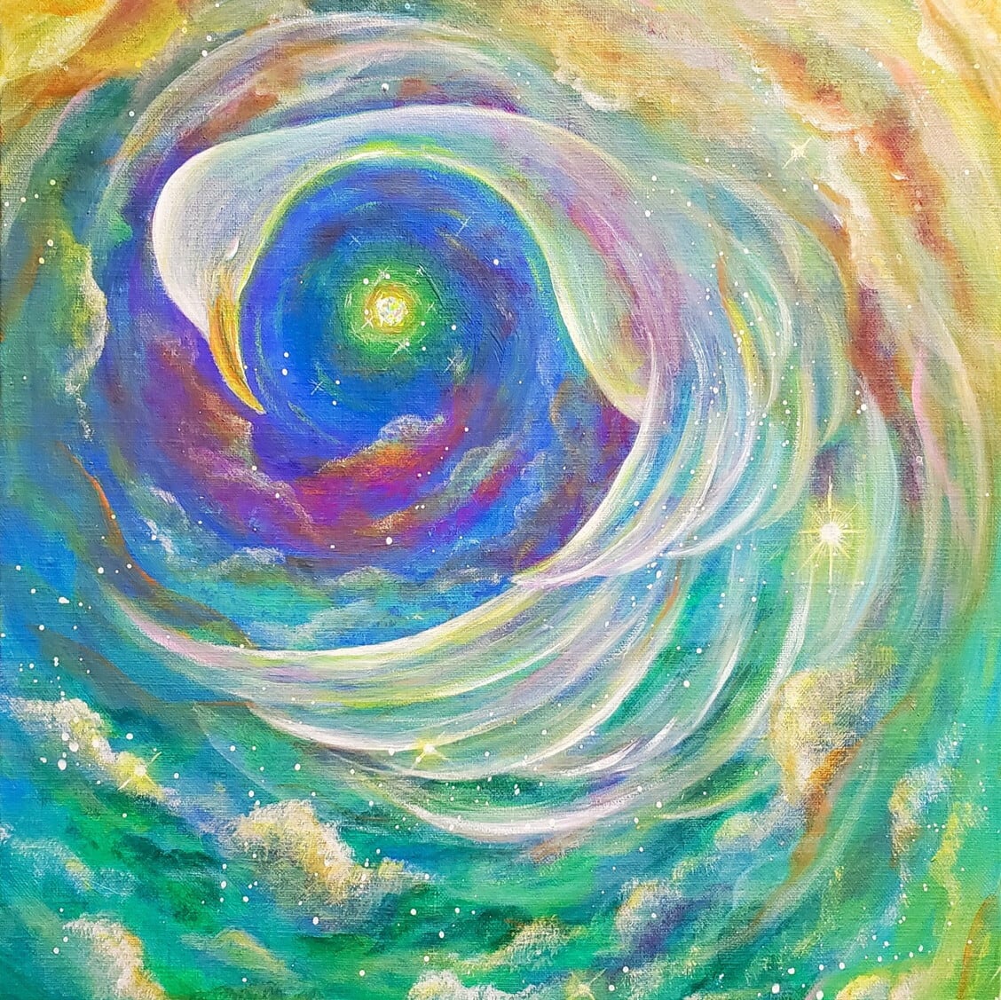 豊かな世界(ひまわり)アクリル画 豊かな世界(ひまわり)アクリル画