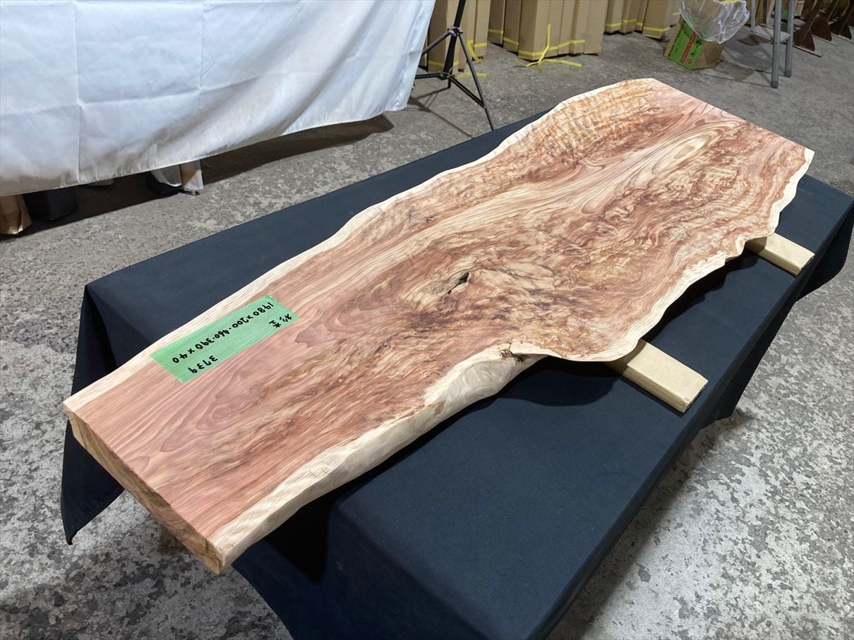 レア！無垢材 虎杢 縮み杢 高級家具 23kg 一枚板 座机 文机 座敷机 座