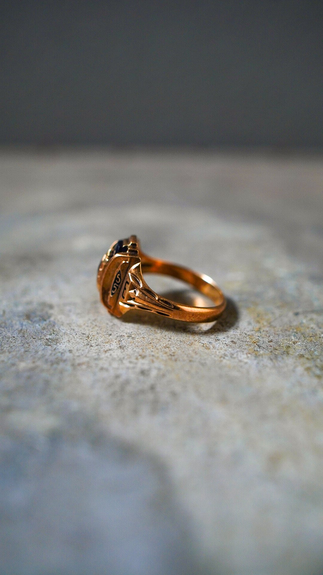 1955】U.S. VINTAGE JOSTENS ジャスティン High School イエロー