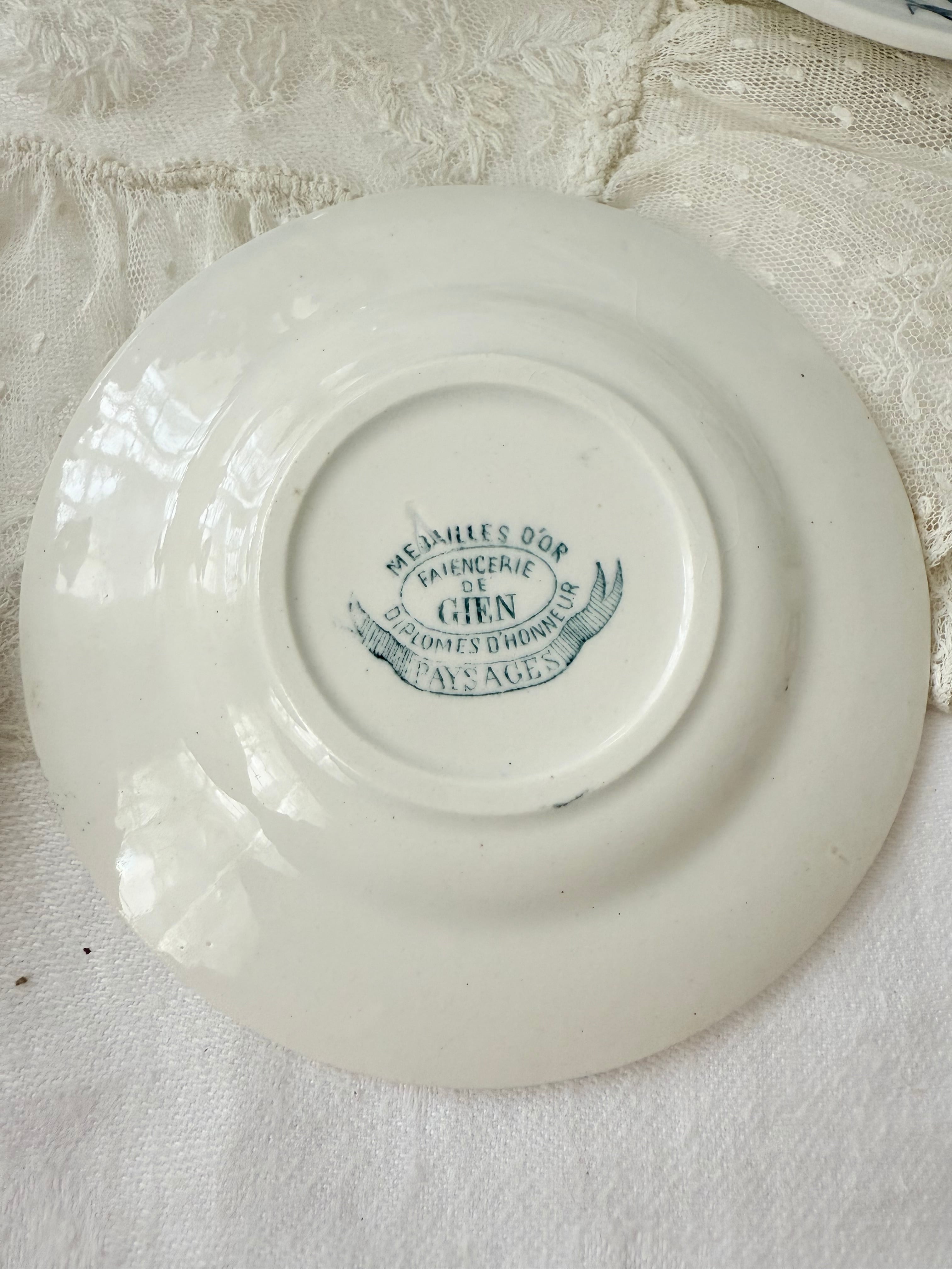 Gien dinette Paysages ジアン おままごと プレート フランス