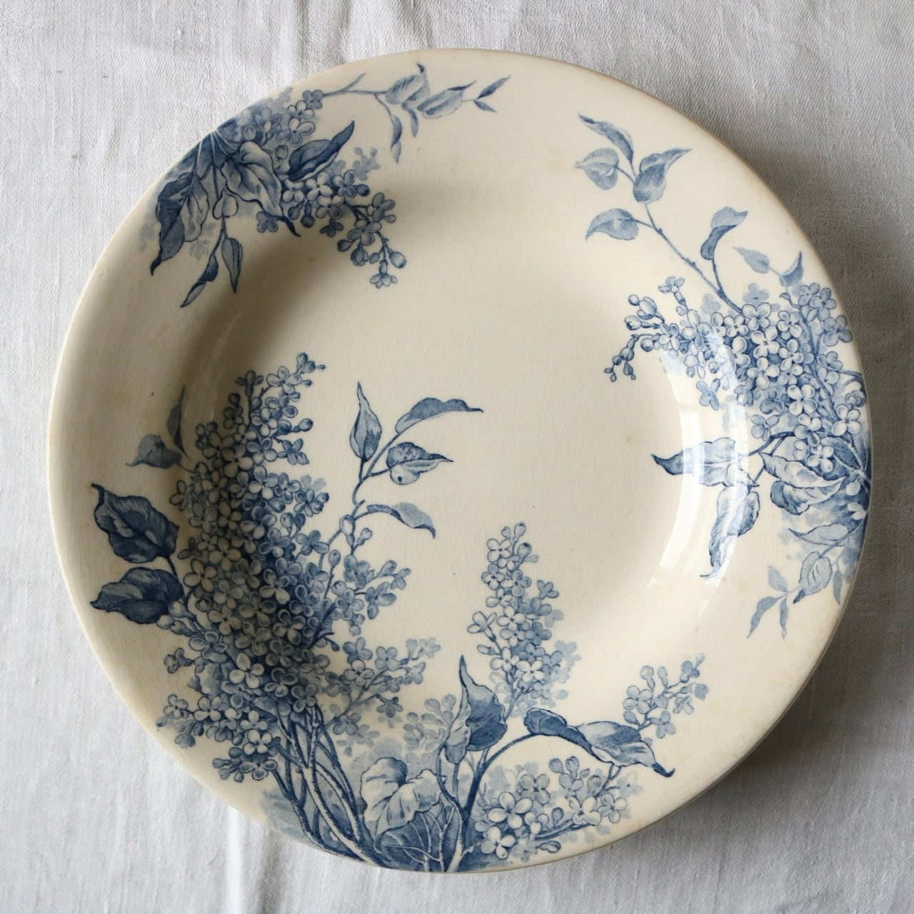 フランスアンティーク ロンシャン プレート 3枚セット 深皿 リボン