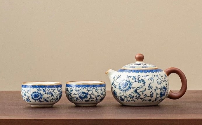 手作り3点セット【汝磁 青花蓮】 | 幸茶-YukiCha