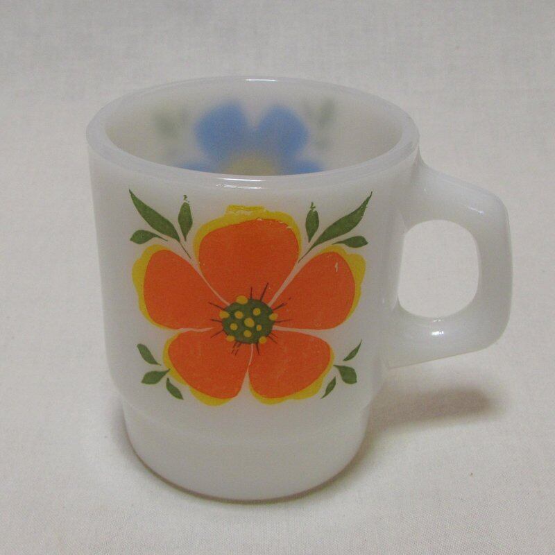 ファイヤーキング マグ デイブレイカー オレンジ・ブルー 花柄 | 昭和