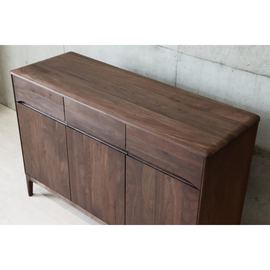 サイドボード 無垢材 ウォールナット キャビネット 木製 天然木 北欧