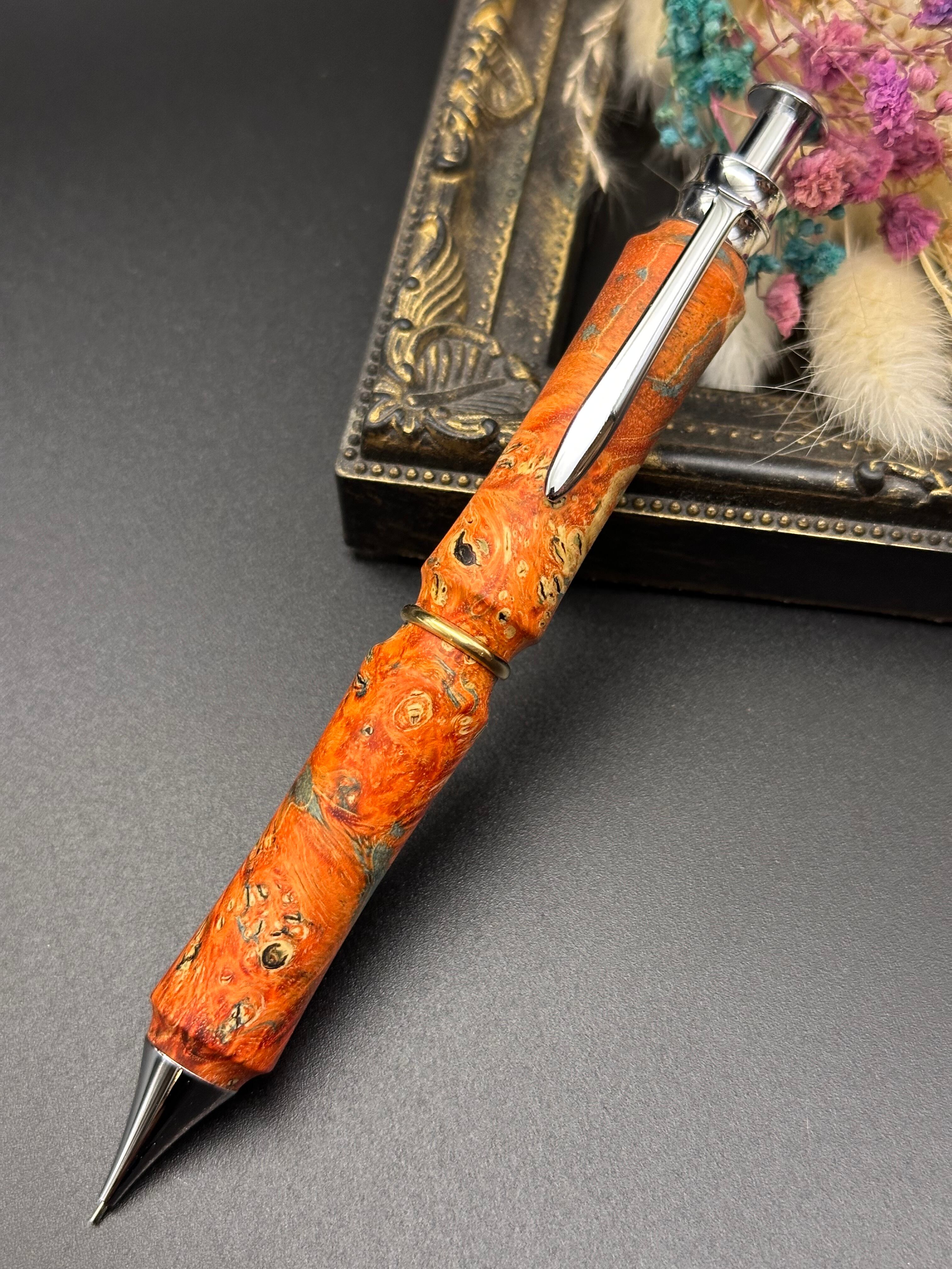 栃(極縮み杢)ﾌﾞﾗｯｸｽﾀﾋﾞﾗｲｽﾞﾄﾞｳｯﾄﾞ/木軸シャープペンサンピューラ