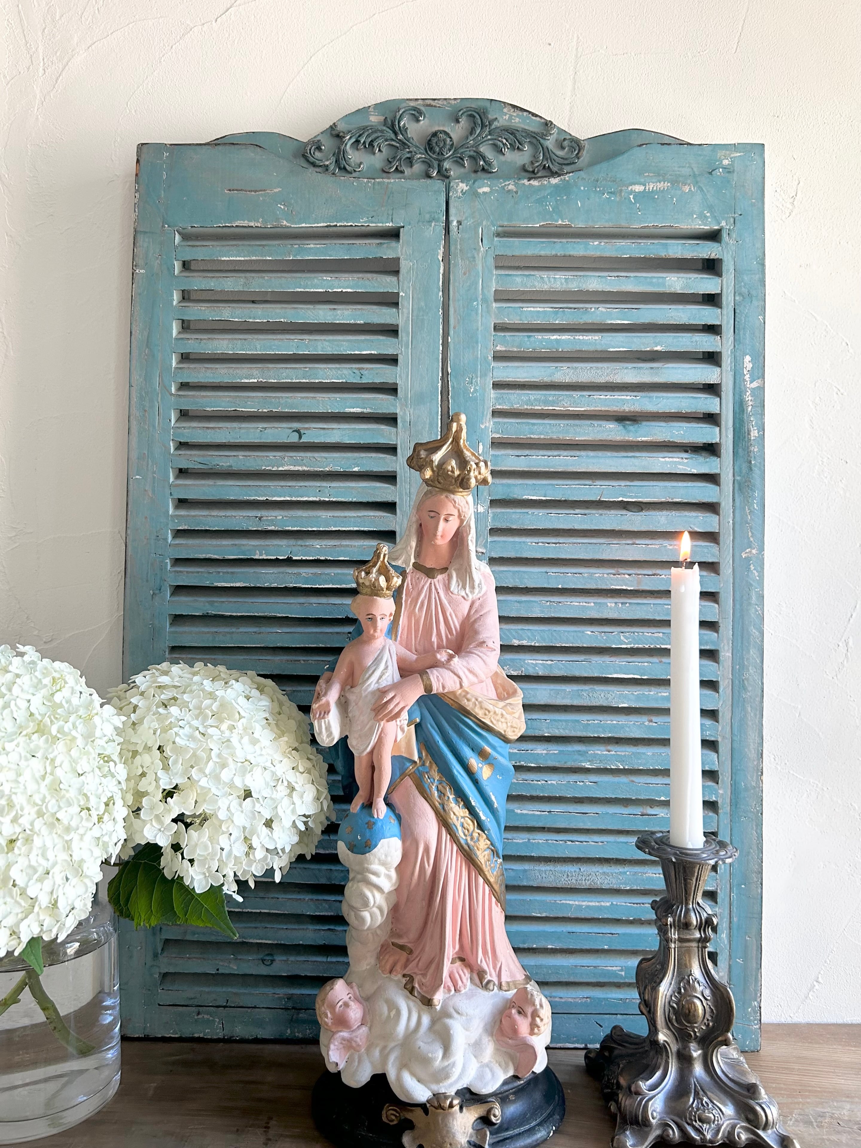 美品】Sabino サビノ オパールセント 聖母 マリア像 ぺーパーウェイト