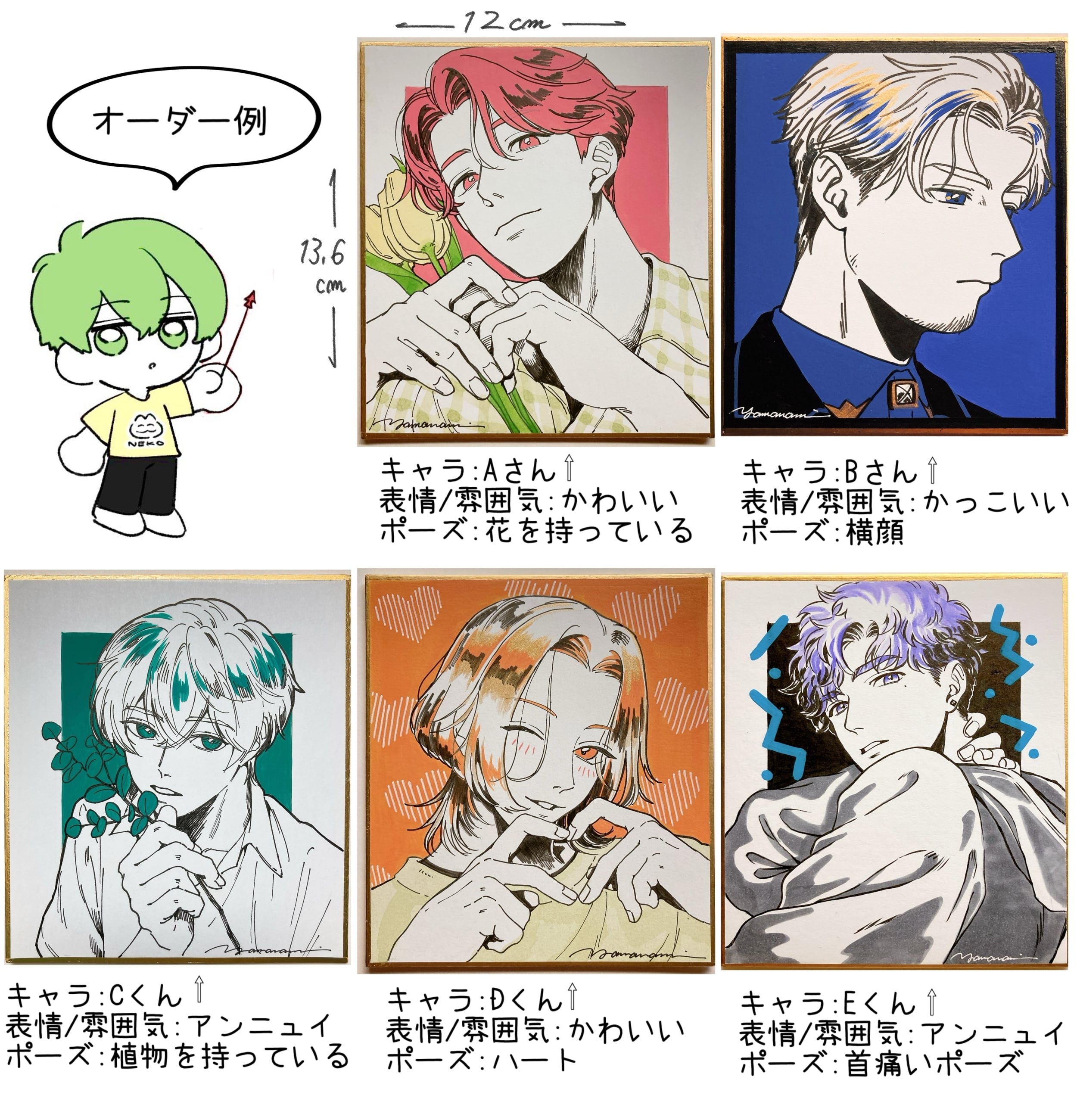 イラストオーダー、ポストカード