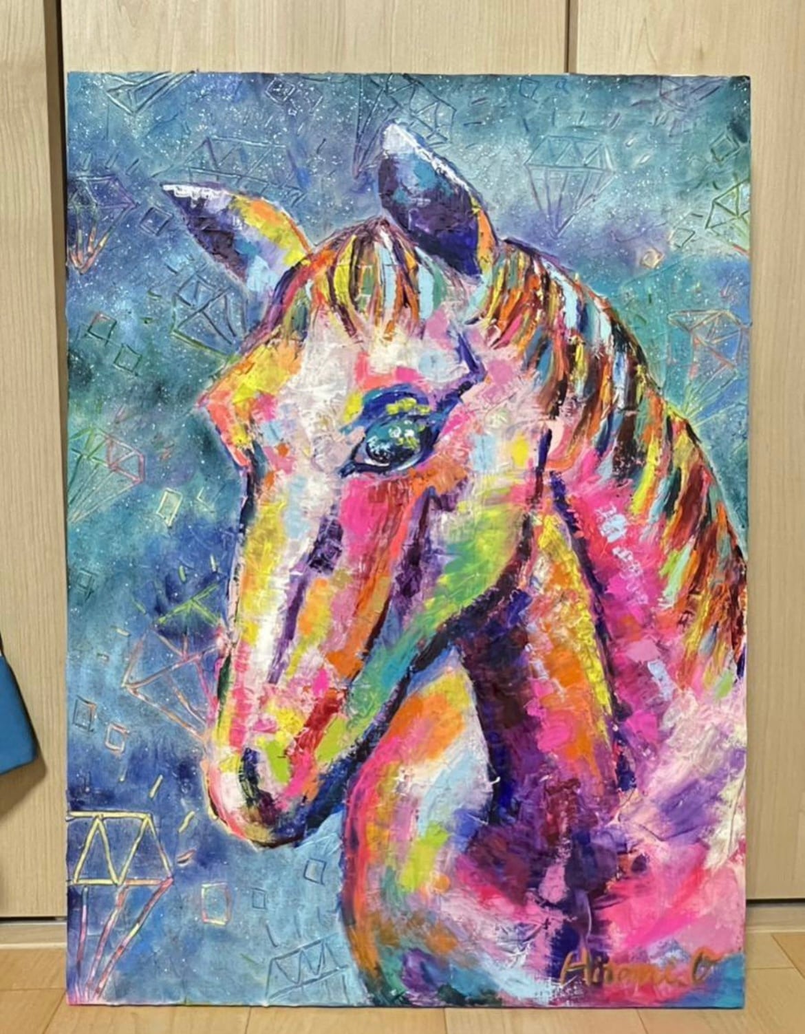 原画 カメ 額あり 動物画 絵画 アクリル画 現代アート 細密画 手描き