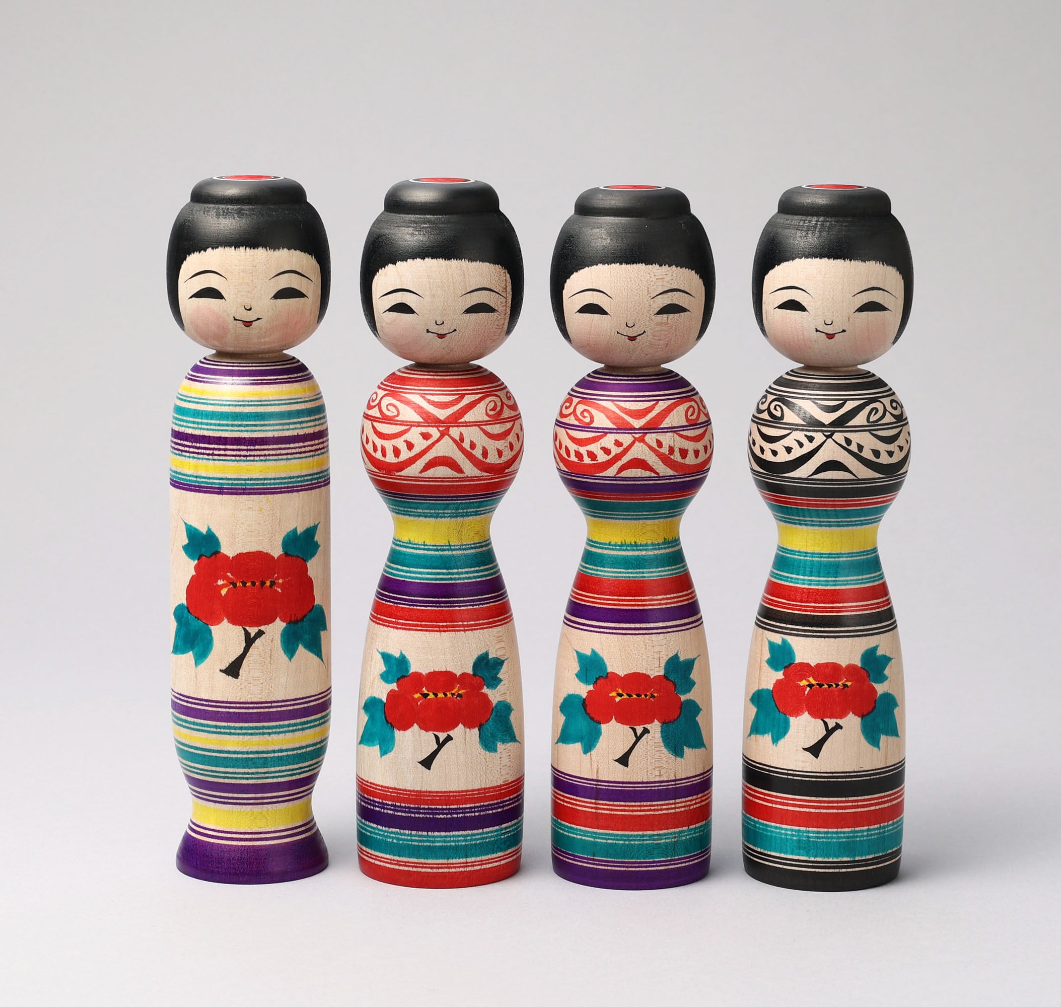 盛みつお工人 こけし6本セット 津軽系温湯こけし 工人・盛 美津雄