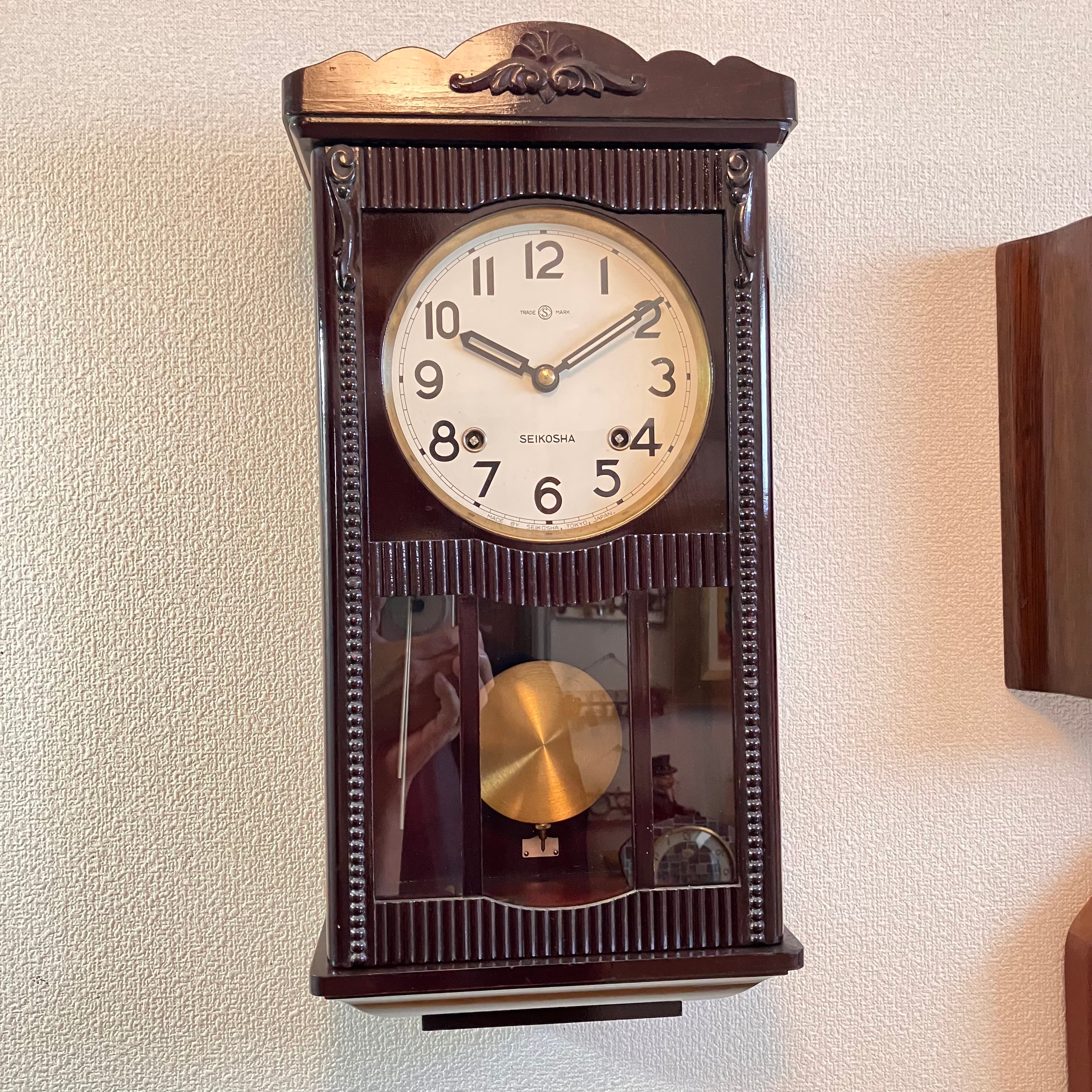 昭和レトロ 精工舎 宮型14DAY 本打ち掛時計 オーバーホール済 稼働品