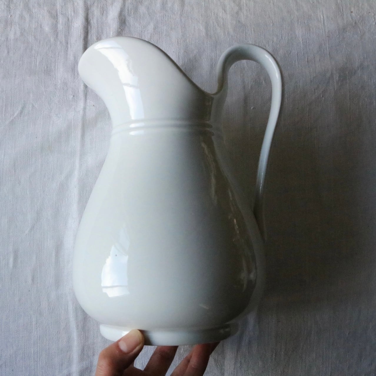 Niderviller ピシェ フランス アンティーク 水差し ピッチャー 白 大