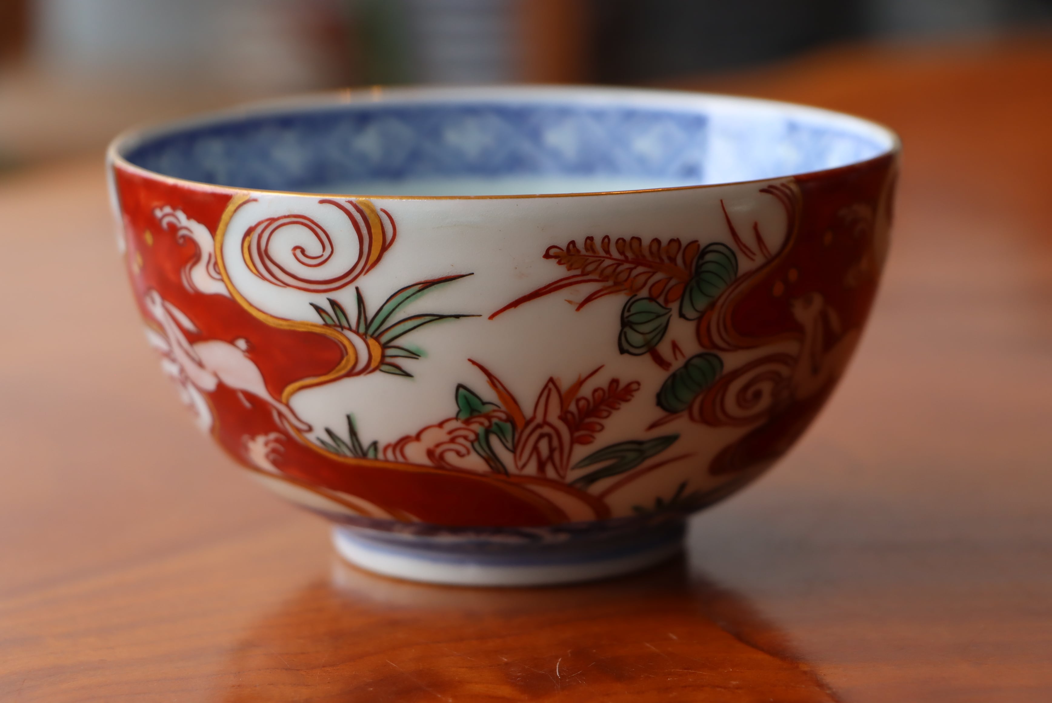 蓋茶碗 古伊万里 色絵 花兎文 | (有)新原美術 powered by BASE 「high