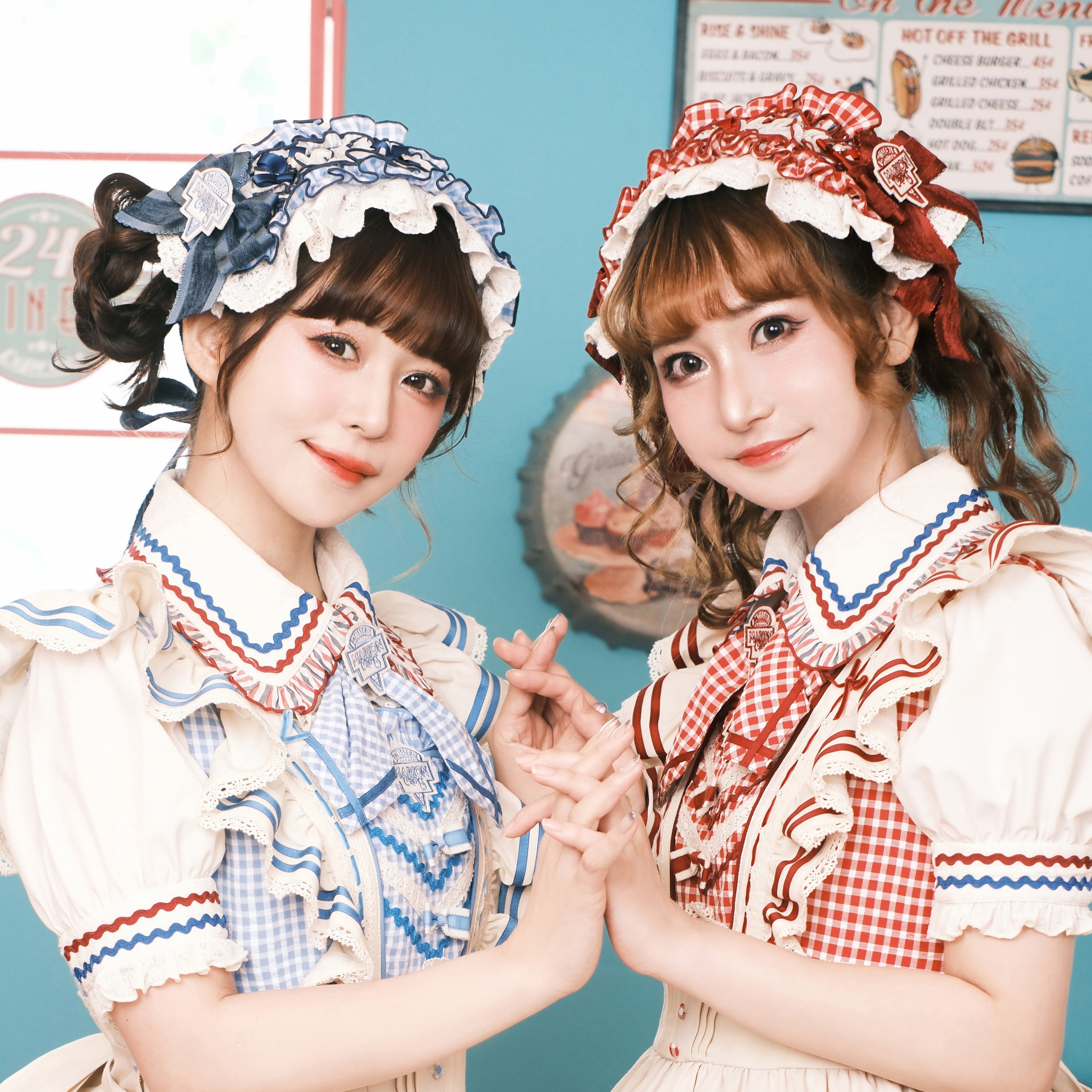 コラボ商品】MARION CREPES ×HoshibakoWorks チェックフリルヘッド