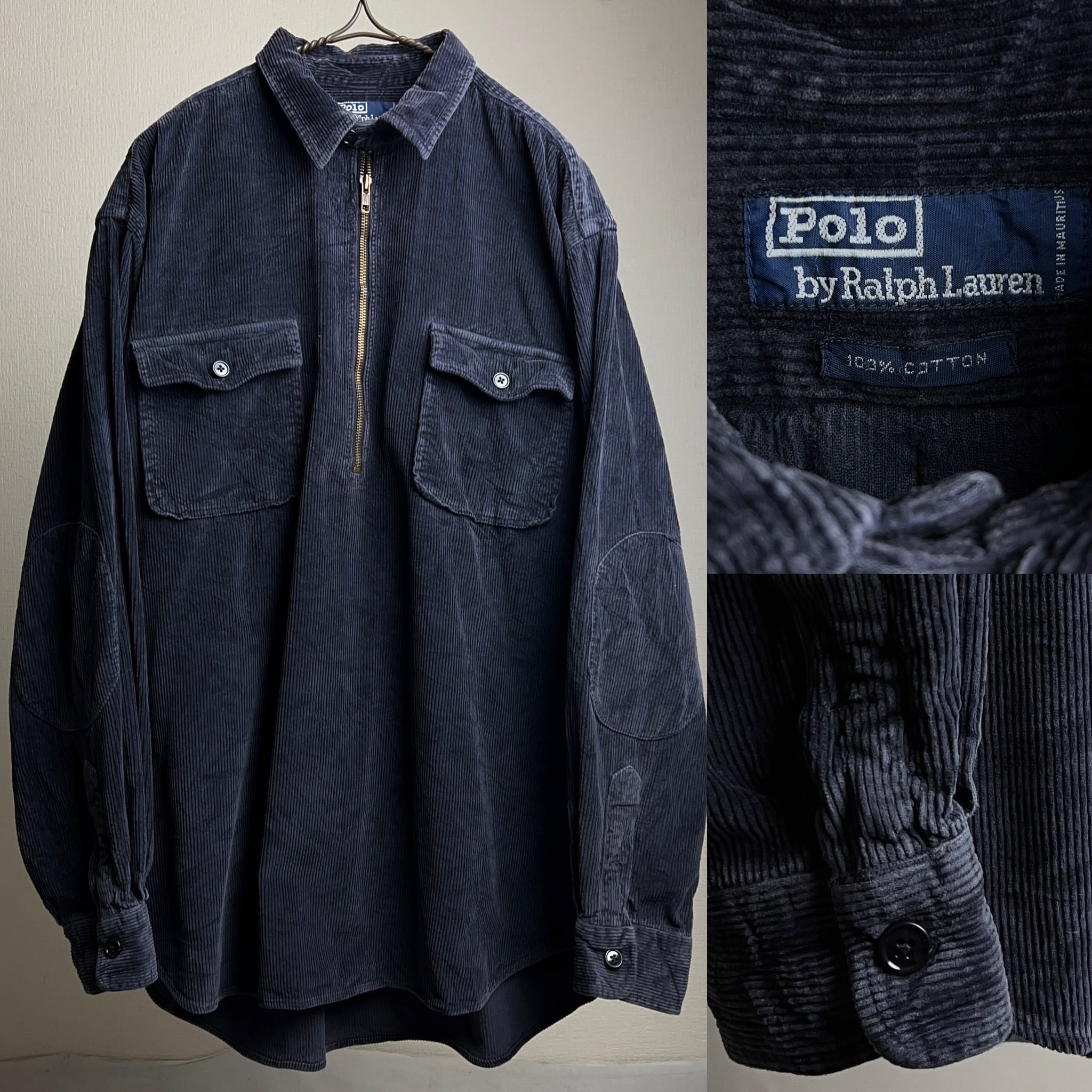 90's~ Polo by Ralph Lauren Pullover Corduroy Shirt SIZE XL 90年代