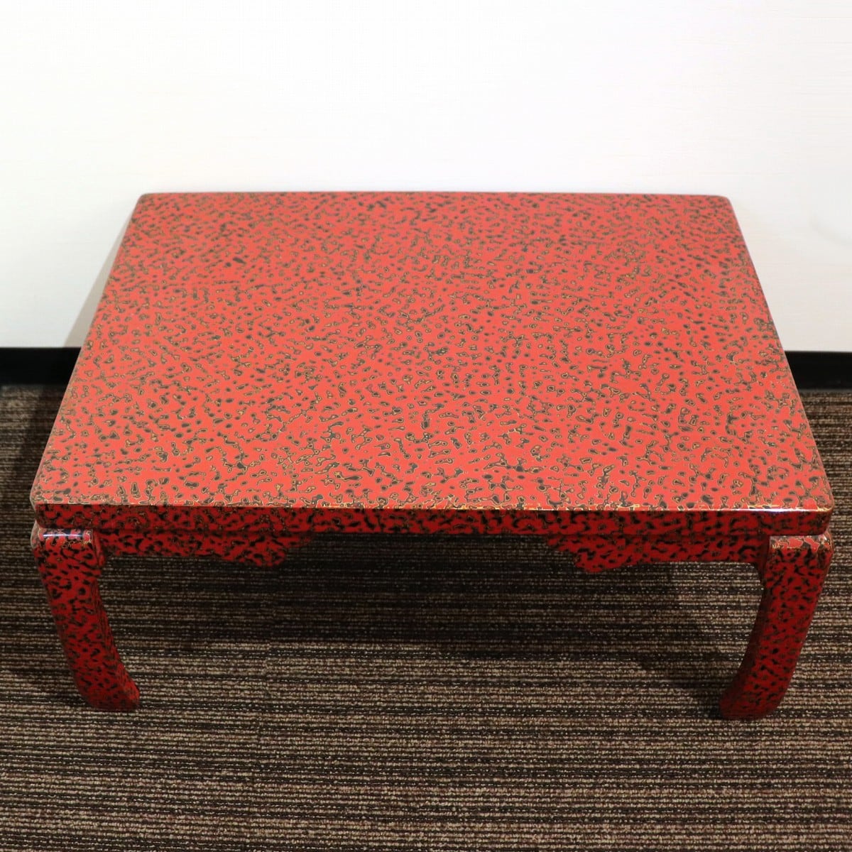 津軽塗（唐塗）バカ塗り・座卓・テーブル・小型・No.200926-185・梱包