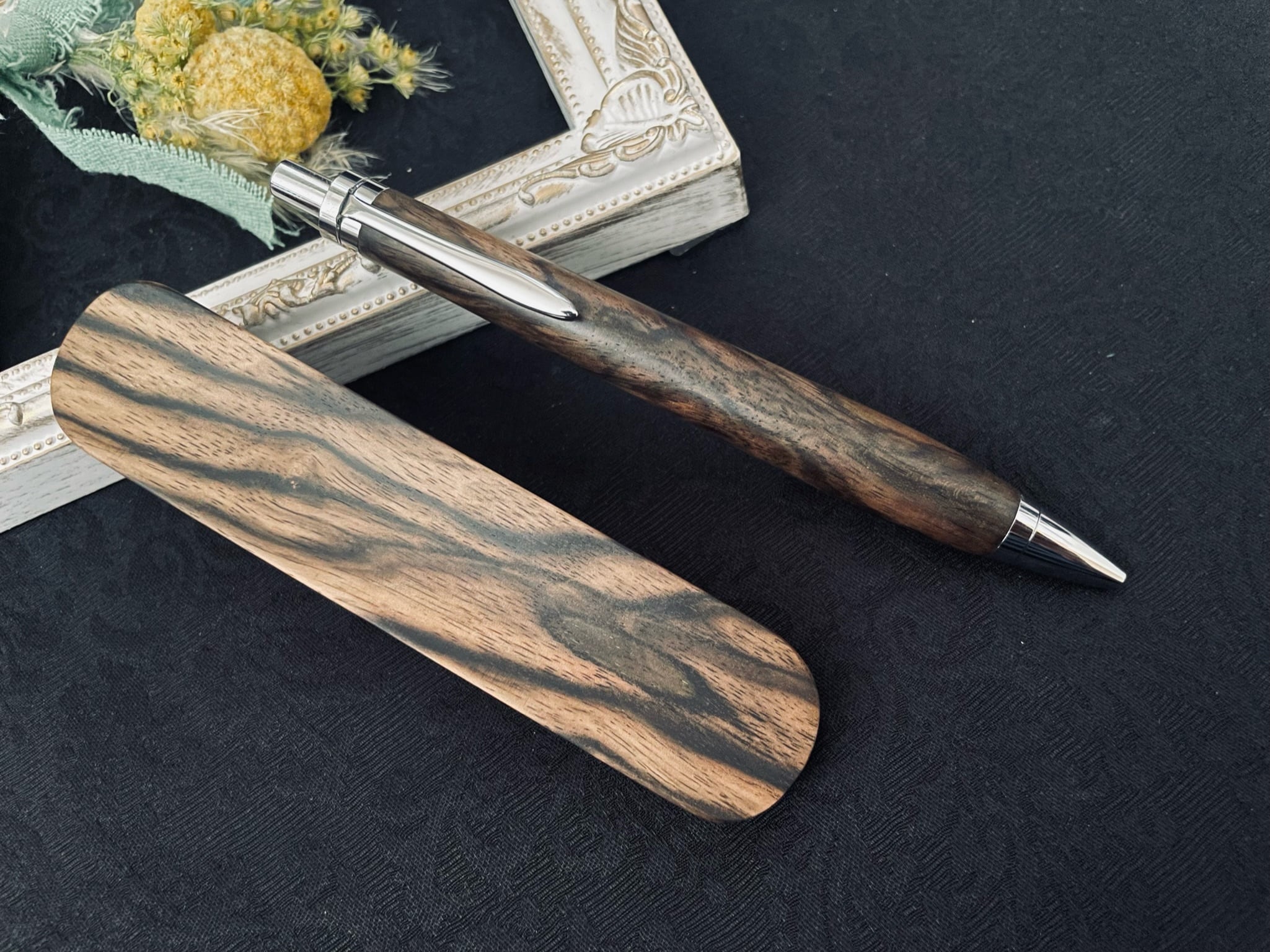 ☆ 工房楔 黒柿孔雀杢 ルーチェペン 真鍮タイプ新品 ☆ 最終値下げ