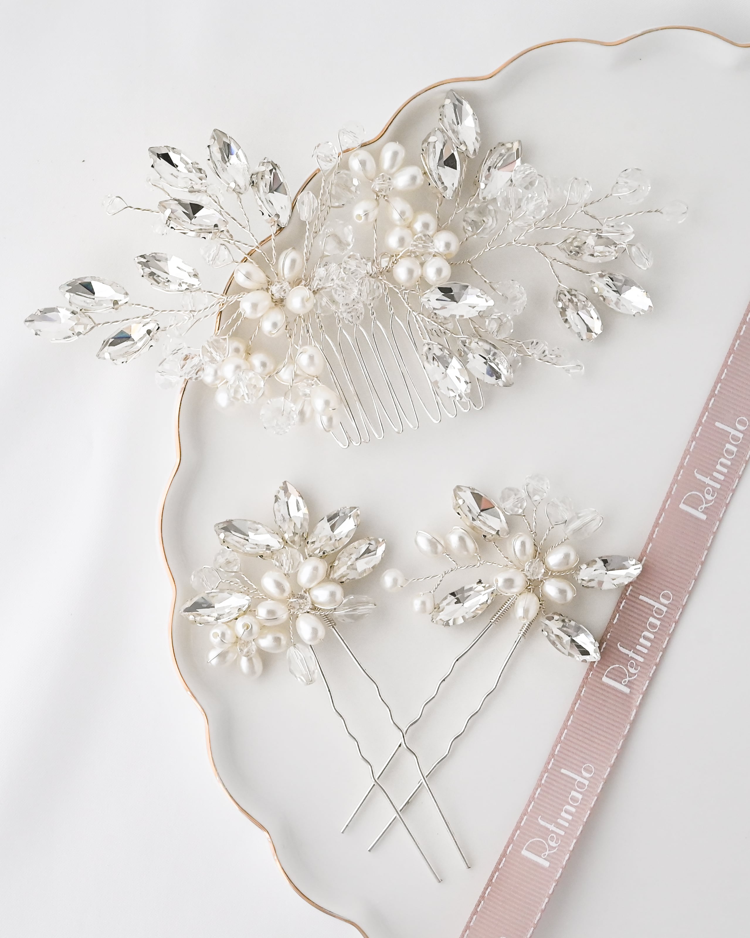 シルバー&天然石 ヘッドドレス ネックレス コサージュ 【公式通販】