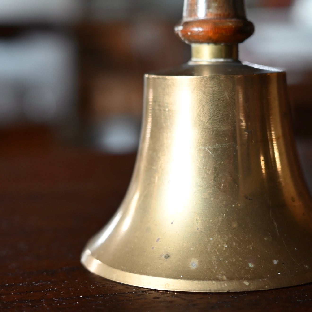 アンティーク壁掛け式電話機用ベル木製呼び鈴Bell レア