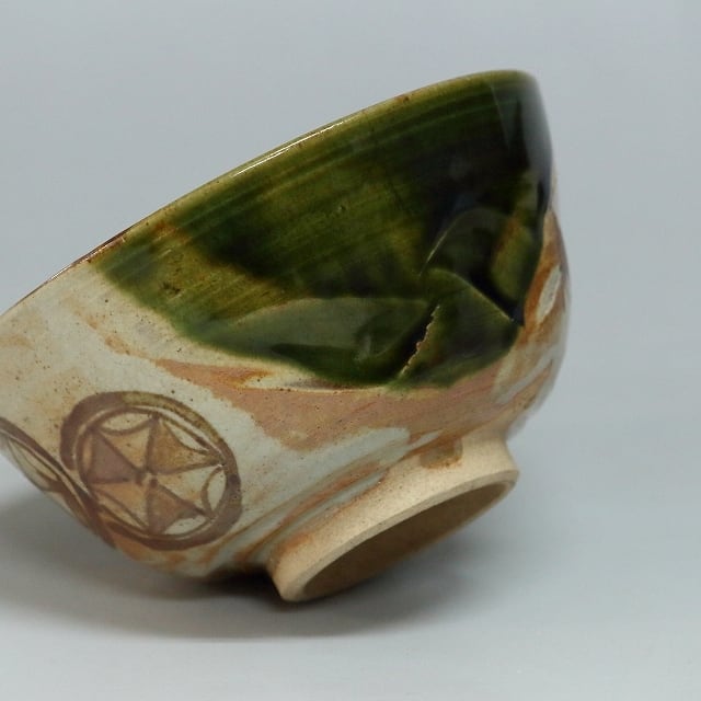 織部焼加藤作助片口4個 [B31678] 織部焼加藤作助片口4個 [B31678