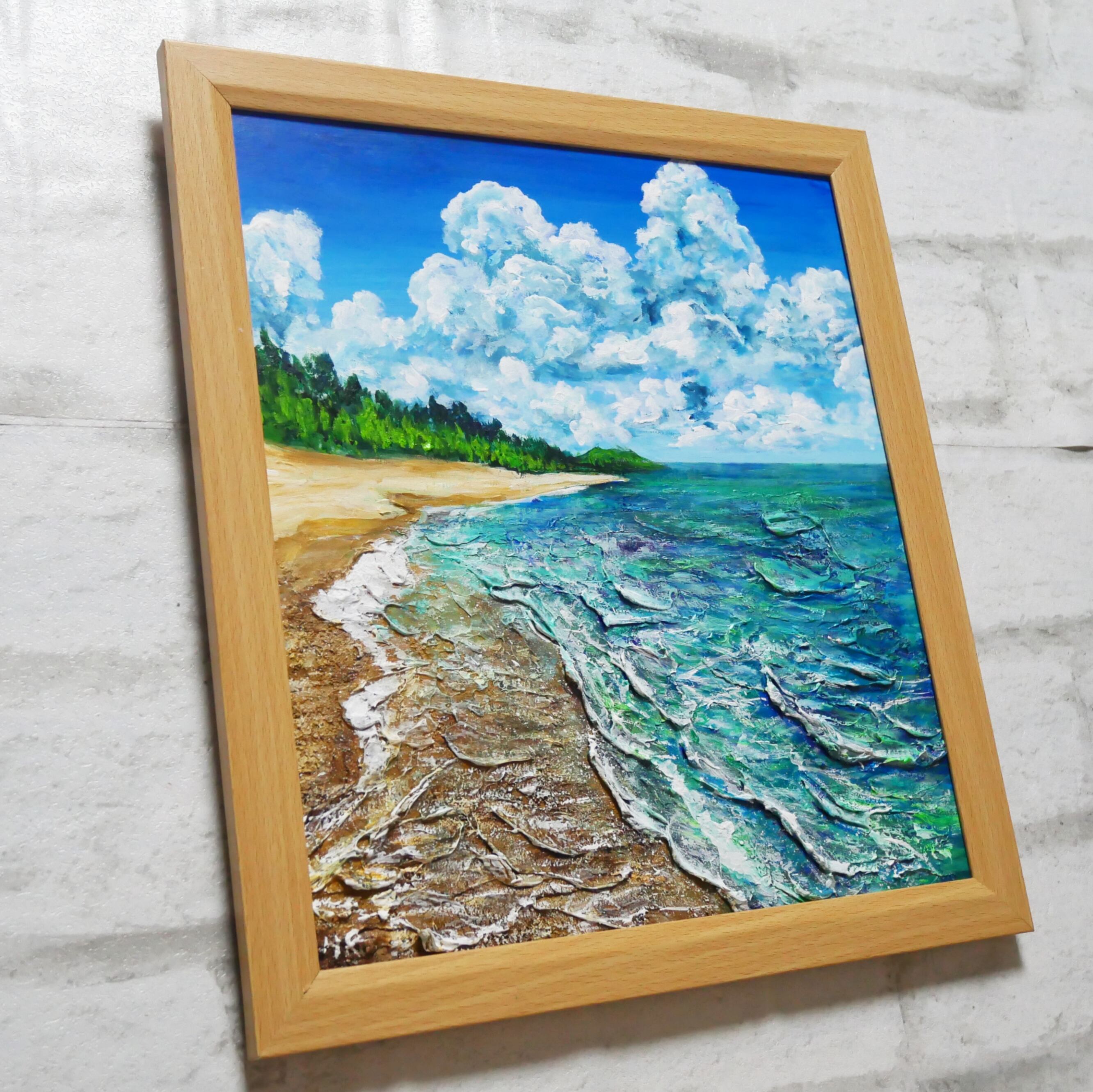 はまなすの海油絵F4(242×333mm)