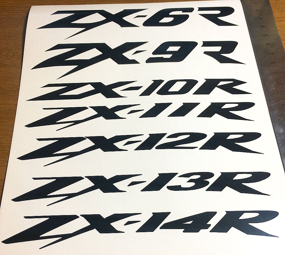 ZX-10Rステッカー製作代行【黒】各種一般色 他車種オーダーOK | AZ