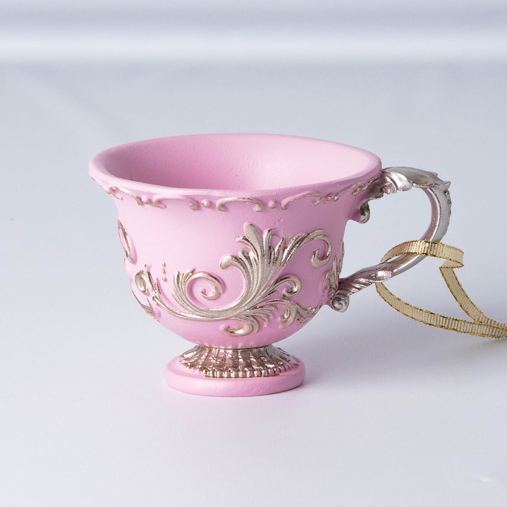 ピンクティーカップオーナメント(10396) | 一年中クリスマスのお店R