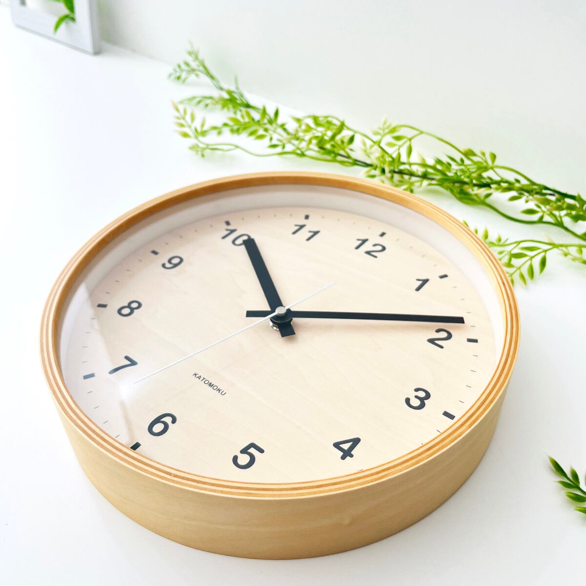 KATOMOKU plywood clock シナ文字盤 km-34M | 加藤木工株式会社 online