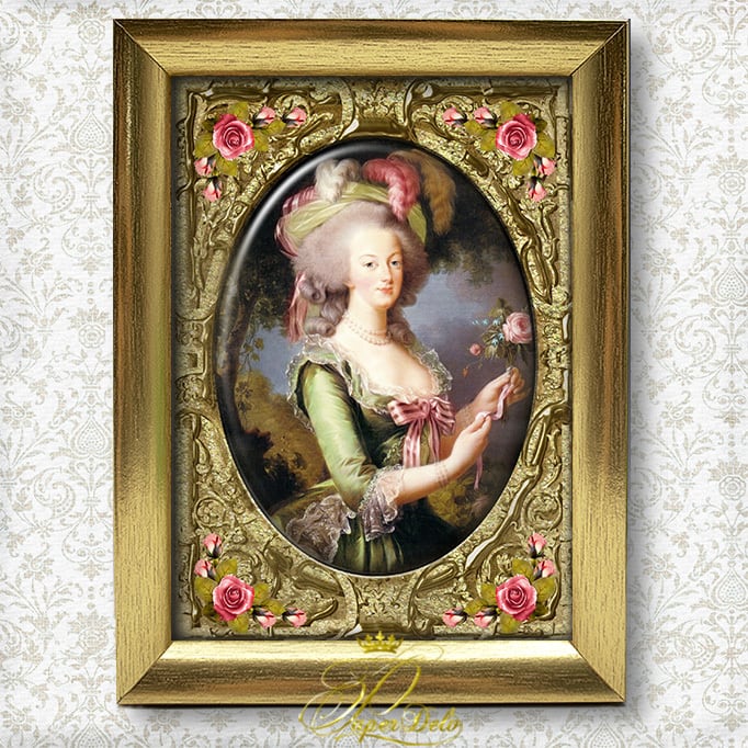 フランスアンティーク 肖像写真 《少女》 額装 アルビューメンプリント